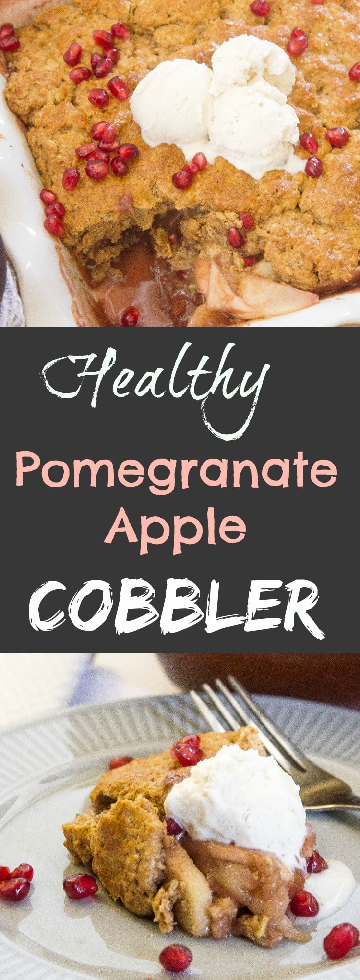 Healthy Pomegranate Apple Cobbler 2