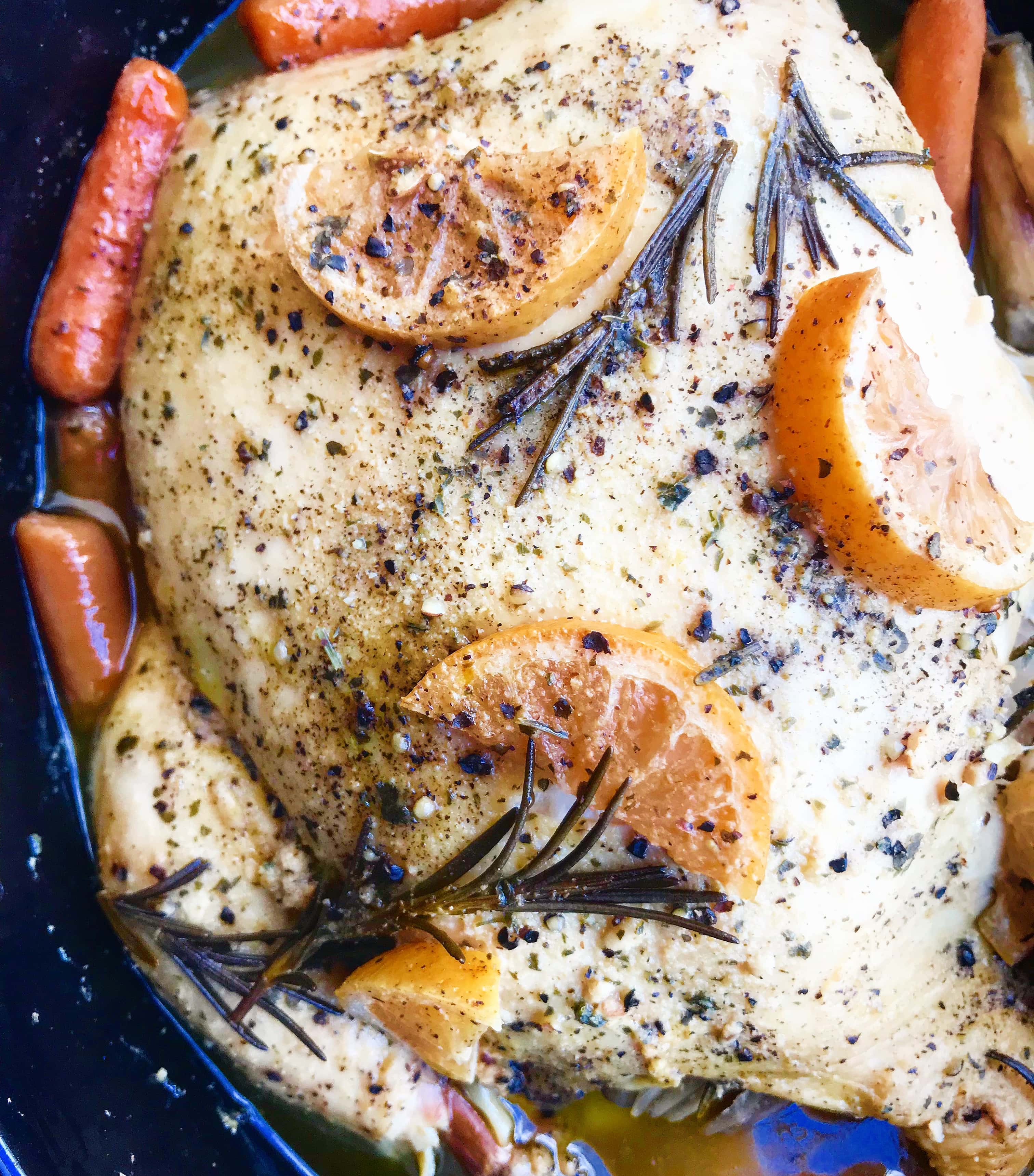 Crock Pot Rosemary Lemon Whole Chicken Kathryn S Kitchen