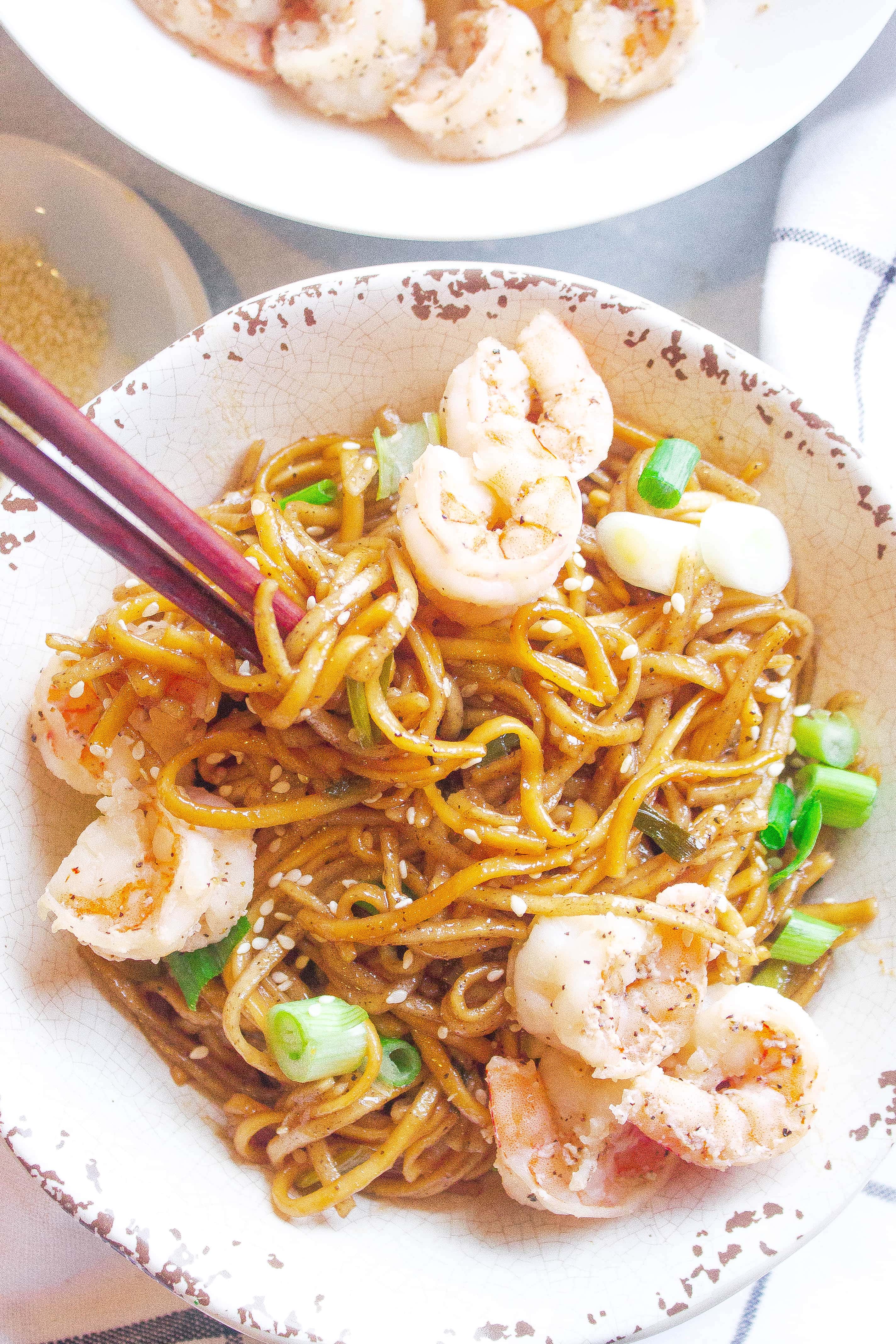 Shrimp & Sesame Soba Noodle Salad