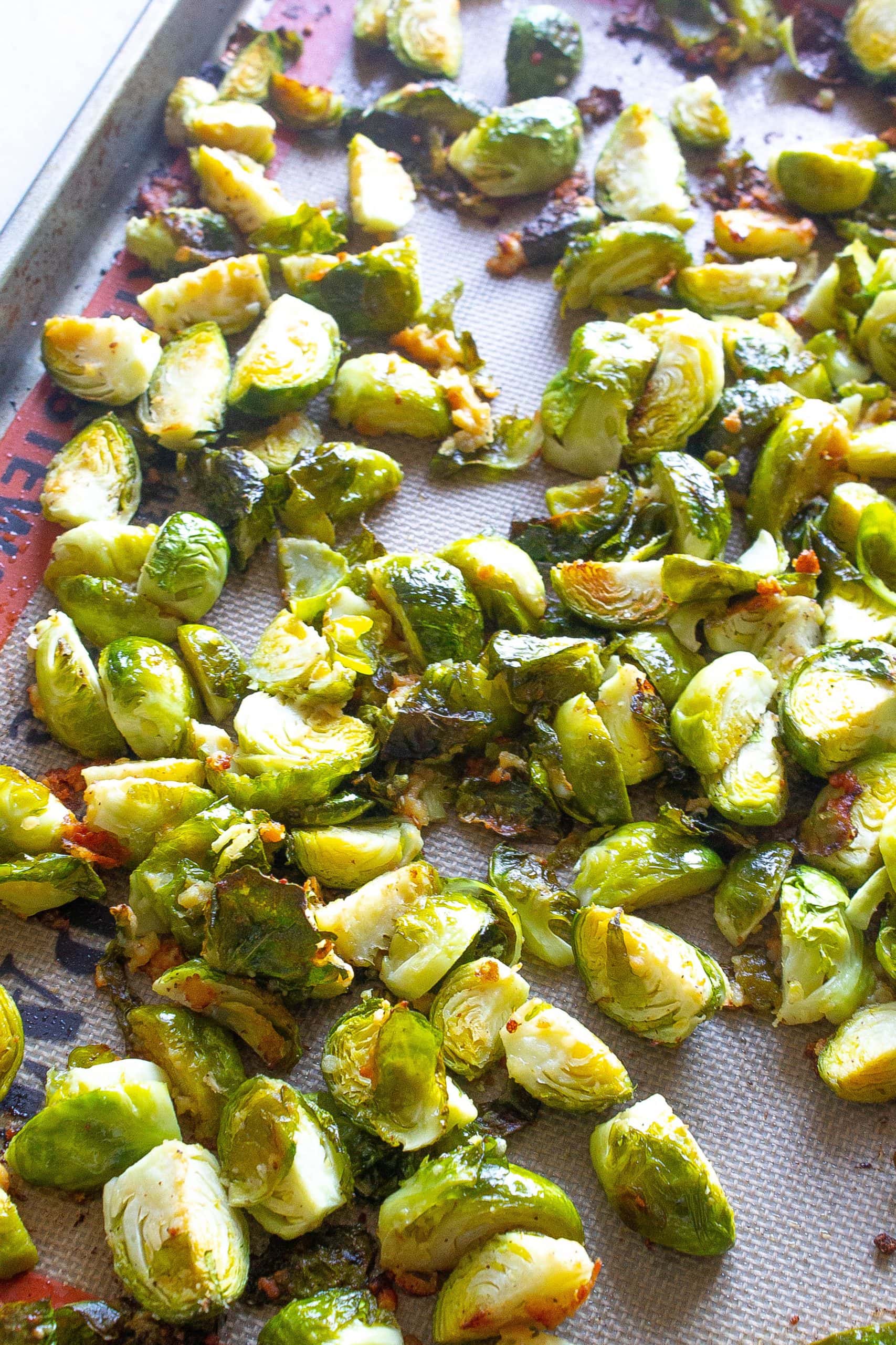 Roasted Garlic Parmesan Brussel Sprouts Kathryn S Kitchen