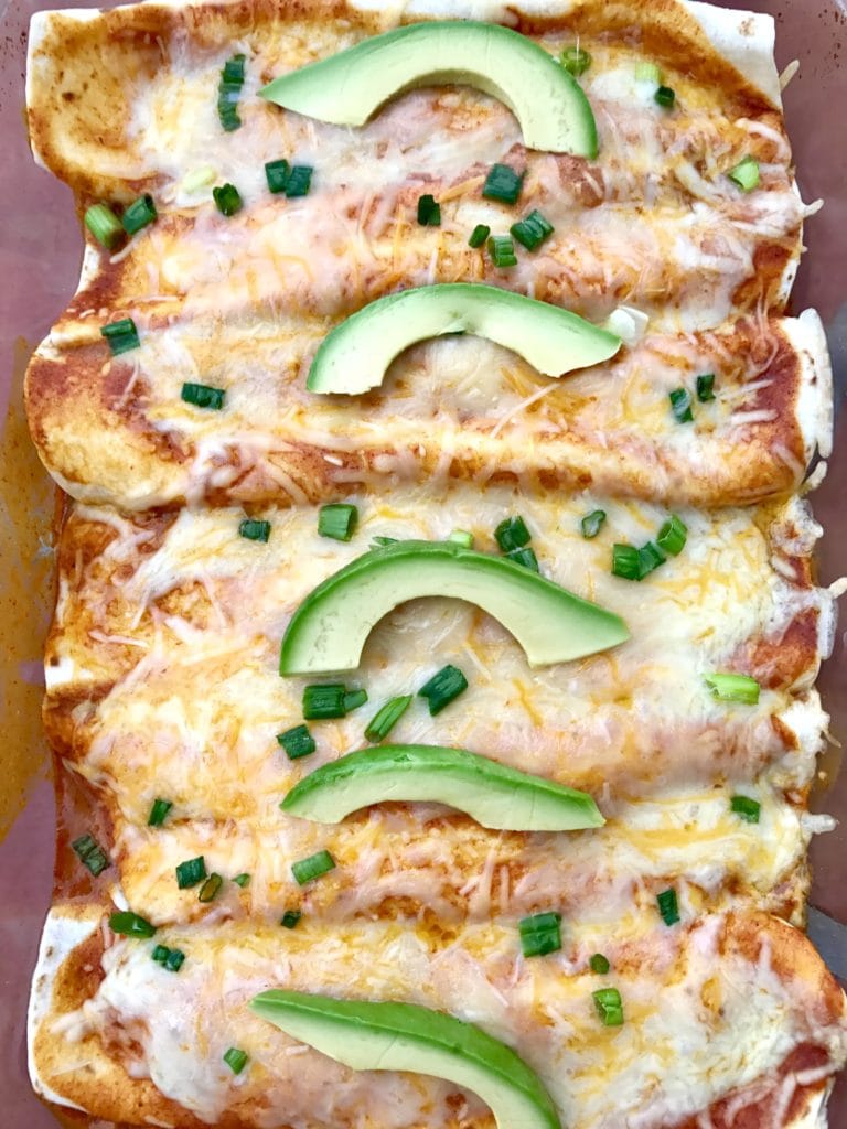 Spicy Chicken and Cheese Enchiladas