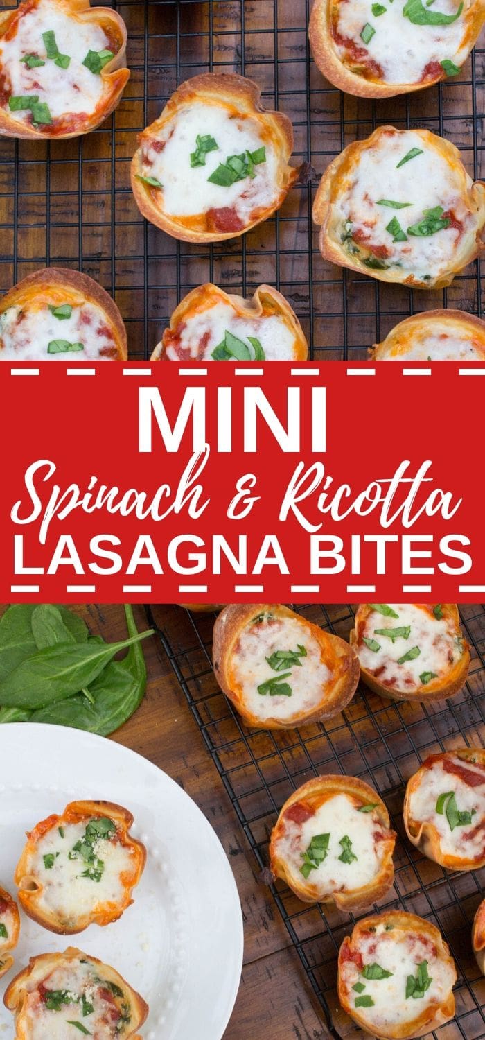 Baked Lasagna Spinach Ricotta Cups