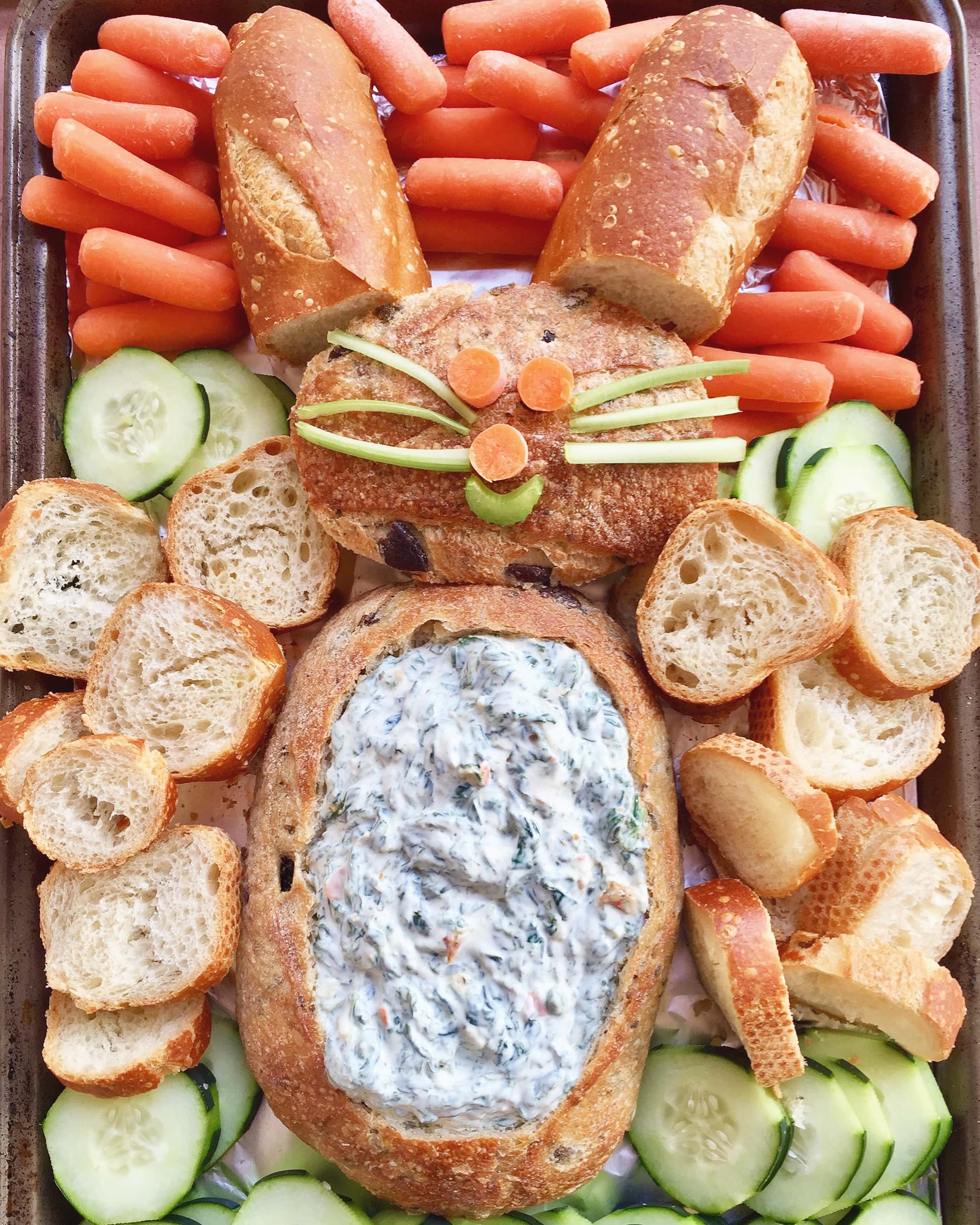 Bunny Spinach Dip (Easy Easter Appetizer)