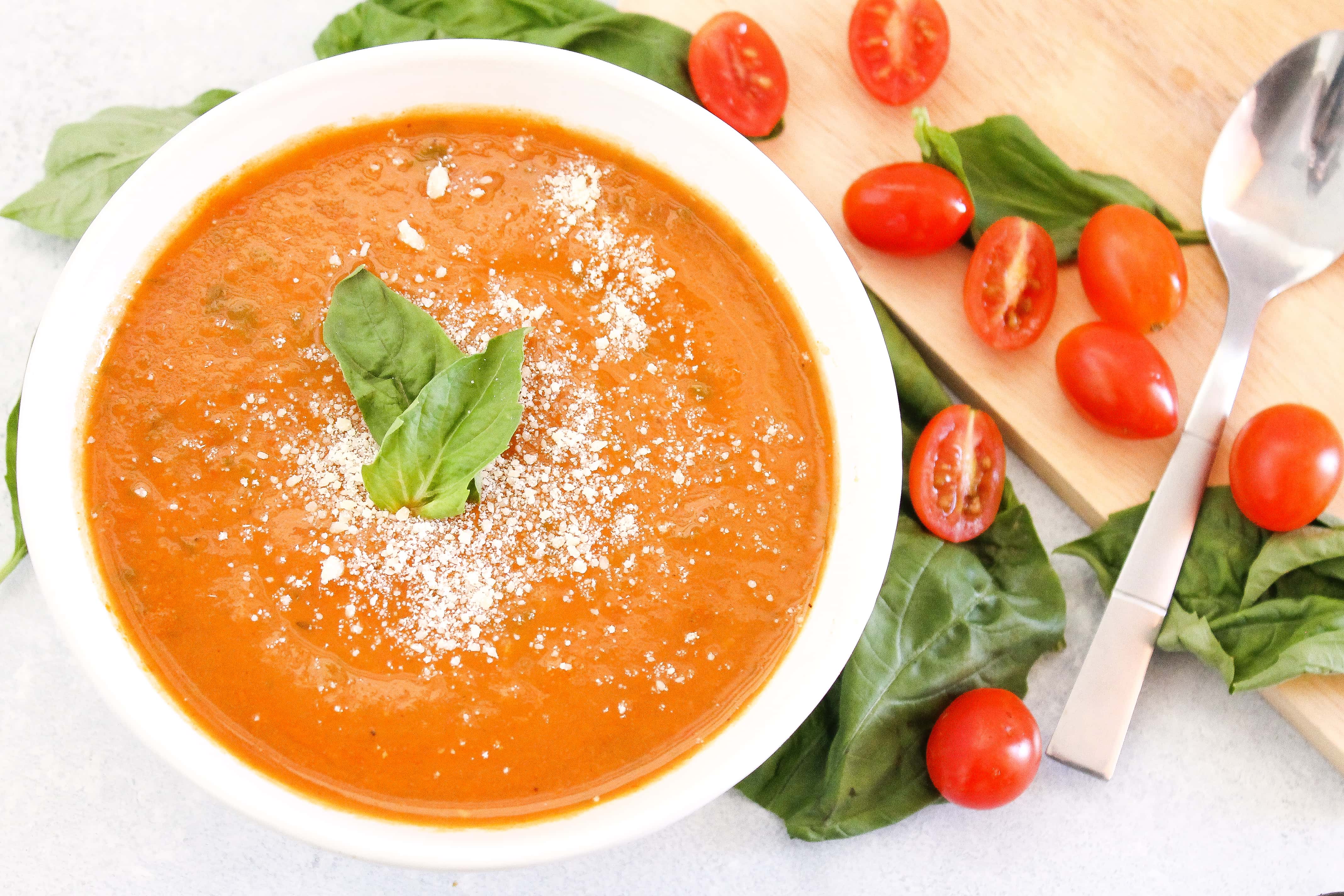 cozy tomato basil soup