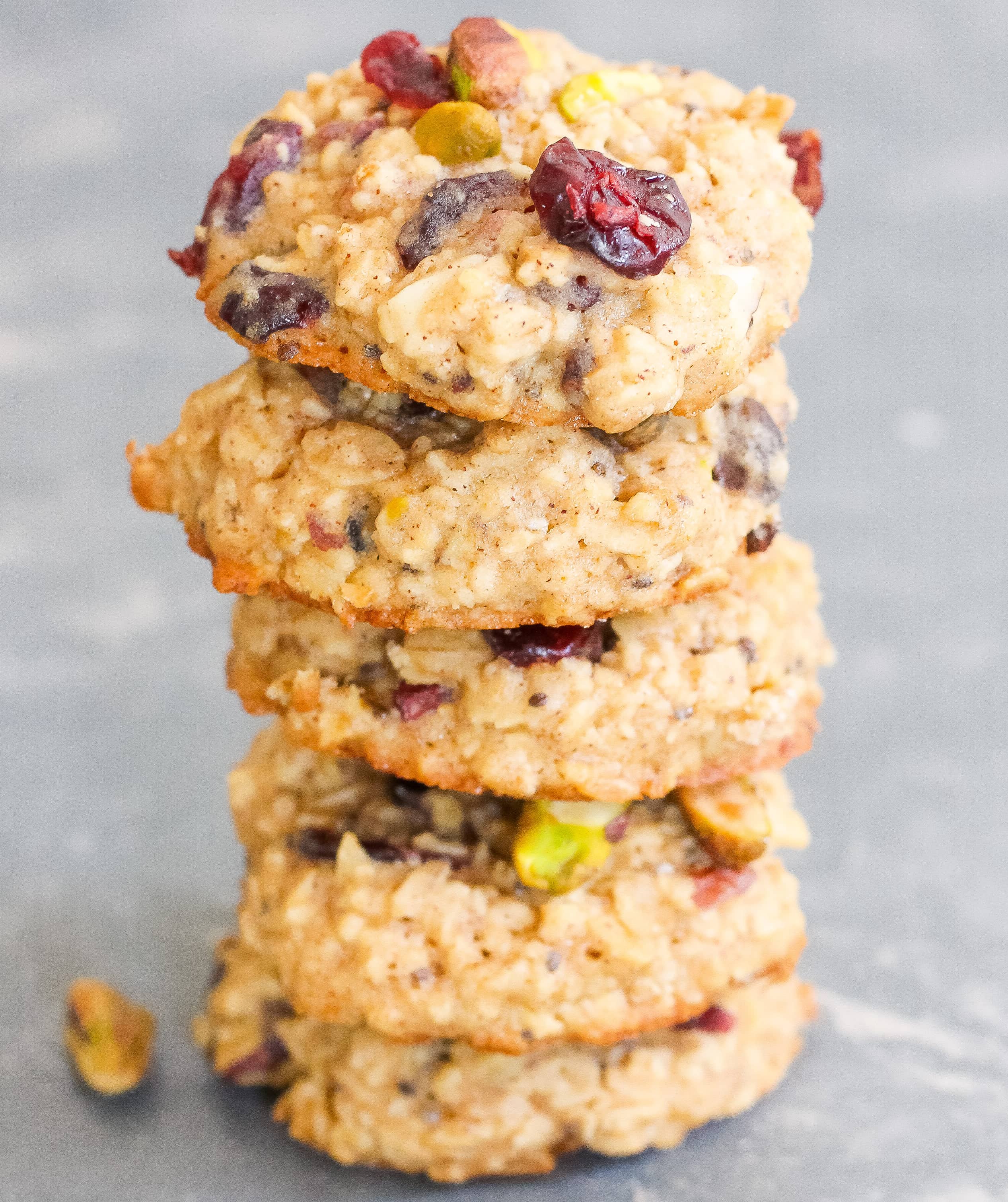 Healthy Oatmeal Cranberry Pistachio Cookies