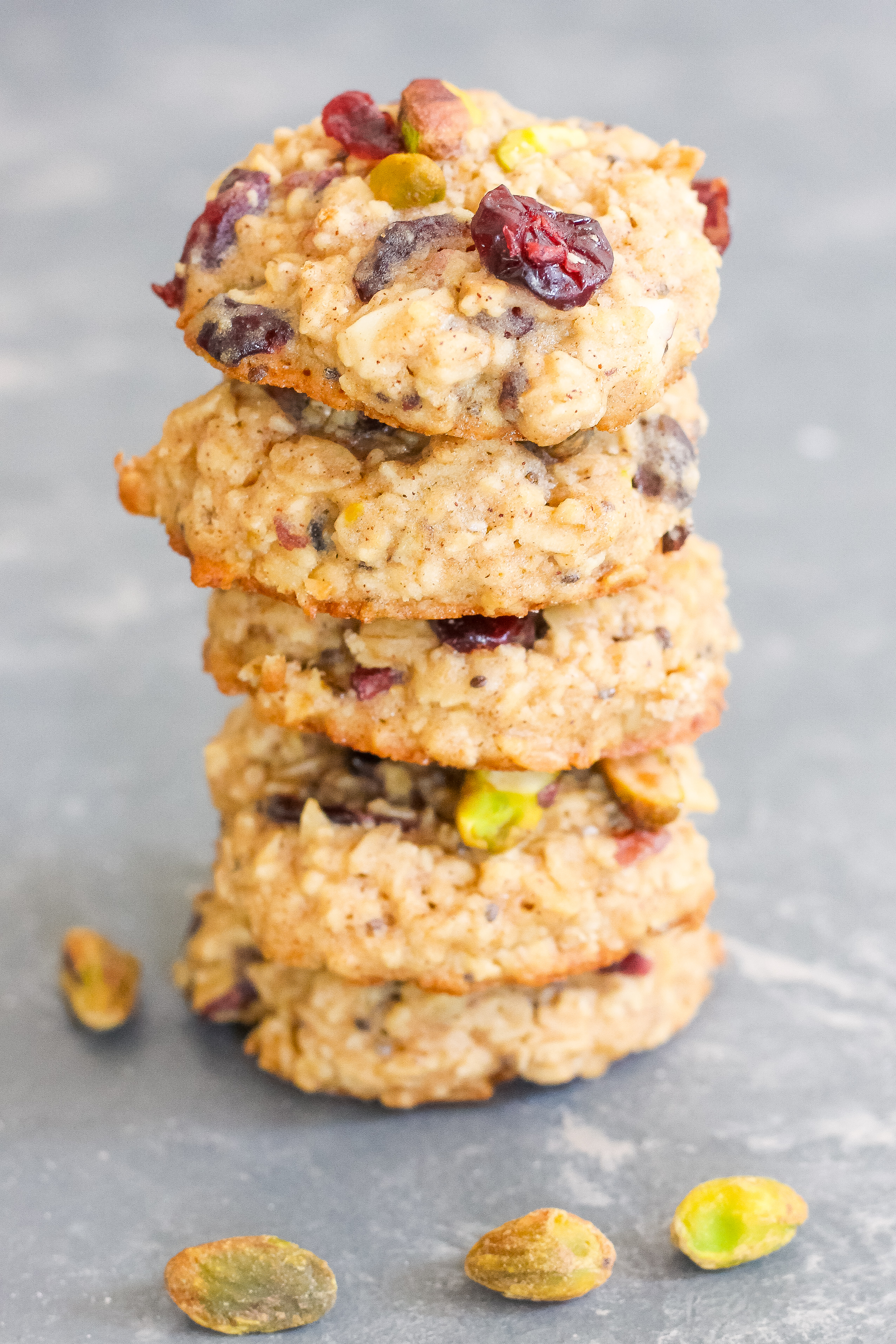 Healthy Oatmeal Cranberry Pistachio Cookies