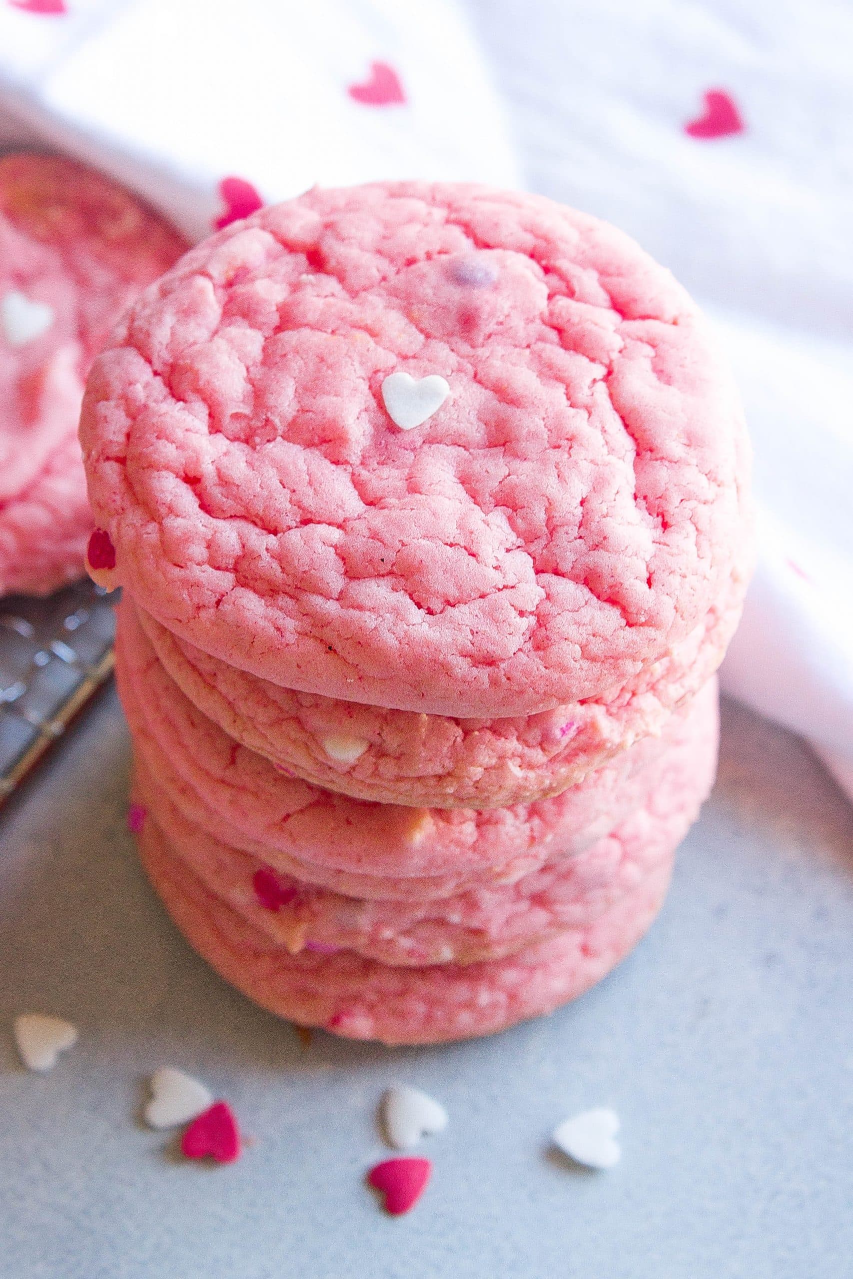 Valentine’s Day Cake Mix Cookies