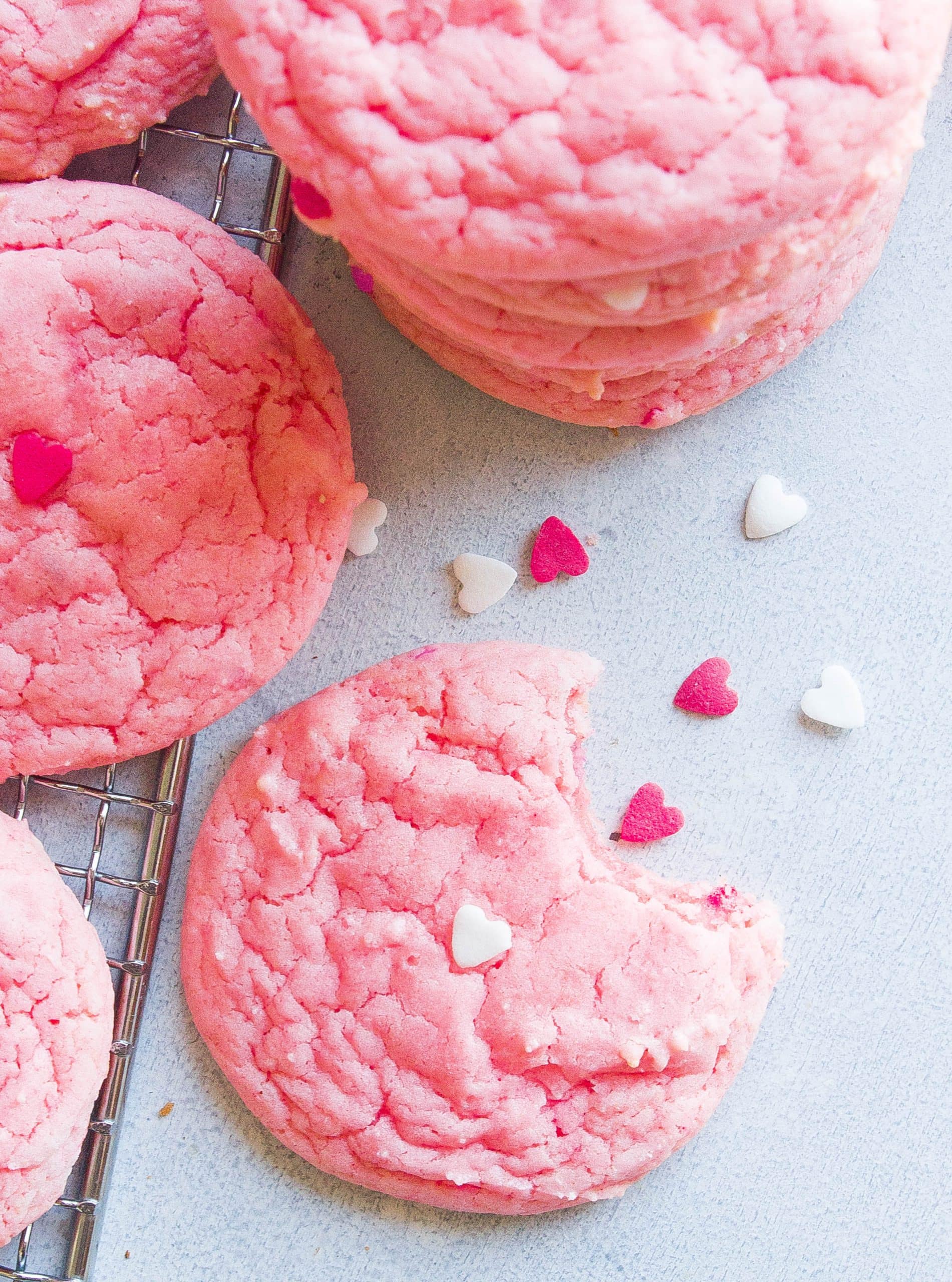 Valentine's Day Cake Mix Cookies