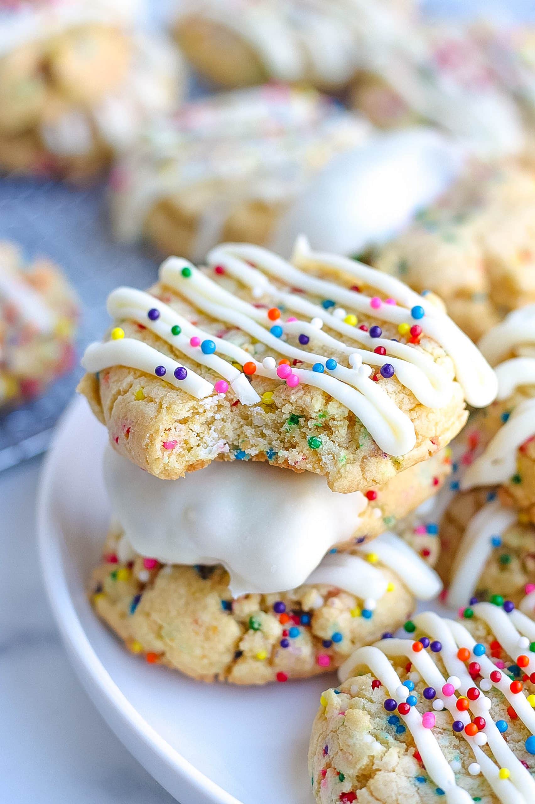 Easy Rainbow Sprinkle Cookies
