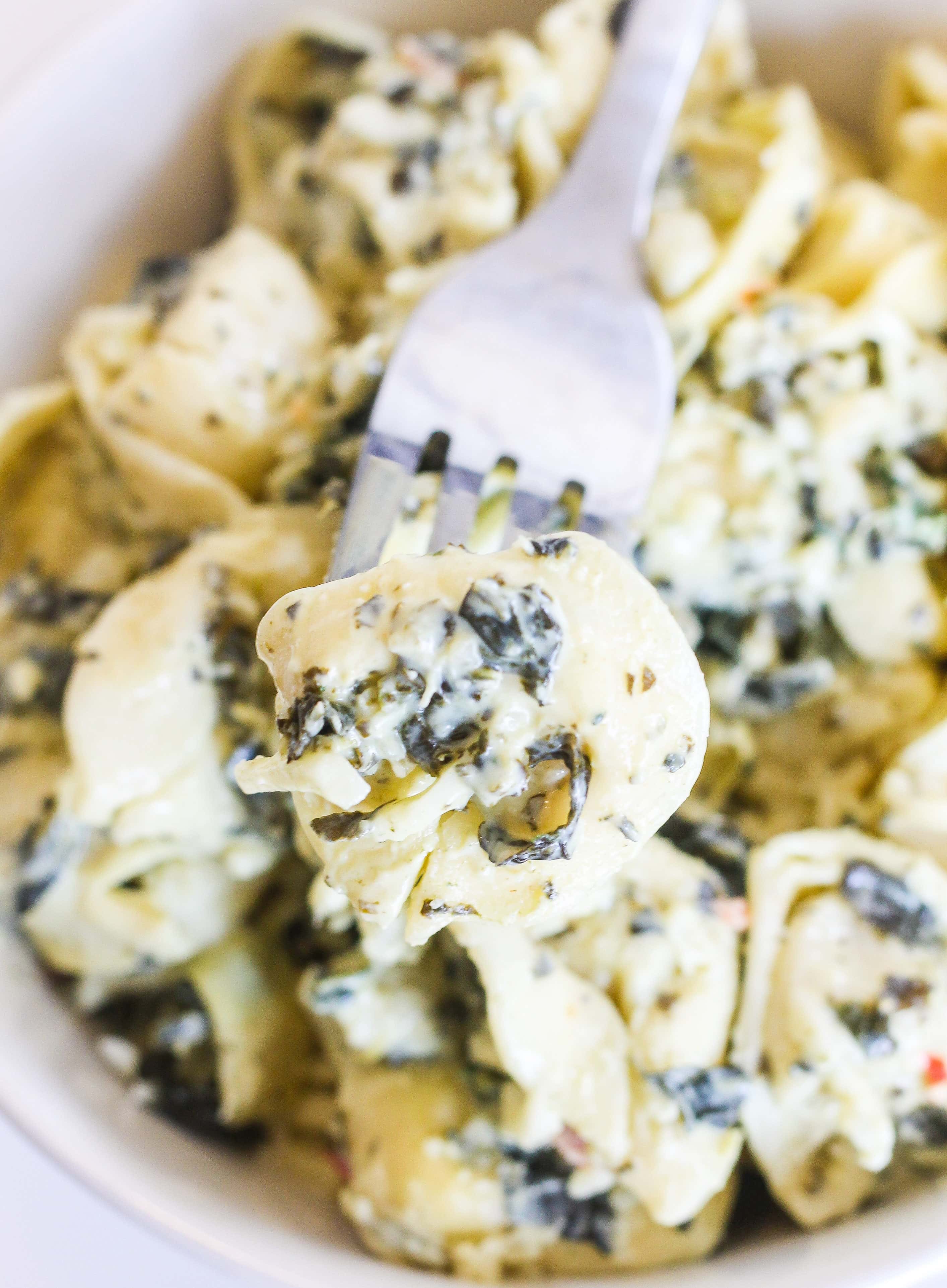 Spinach Artichoke Tortellini Salad