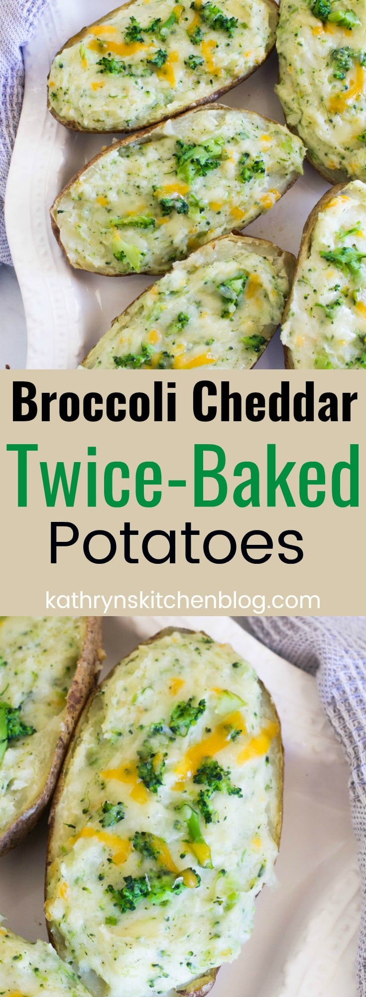 Broccoli Cheddar Twice-Baked Potatoes