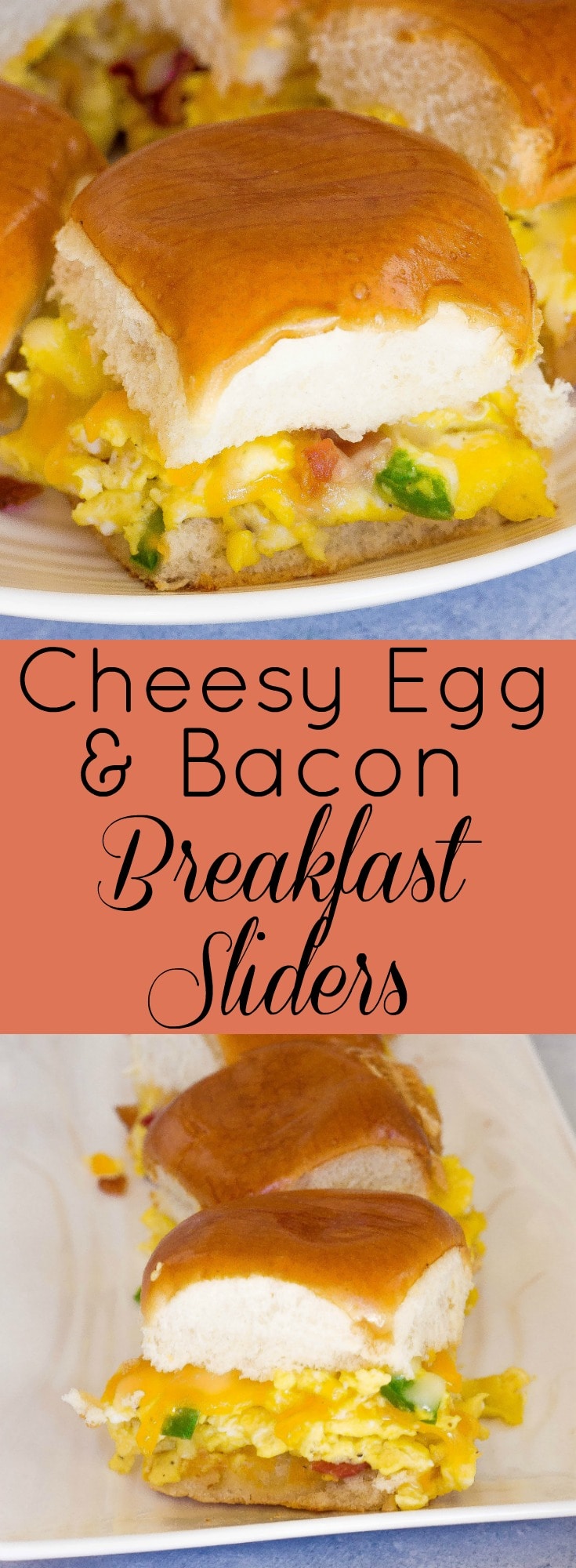 Cheesy Egg & Bacon Breakfast Sliders