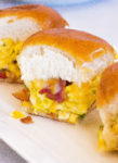 Cheesy Egg & Bacon Breakfast Sliders