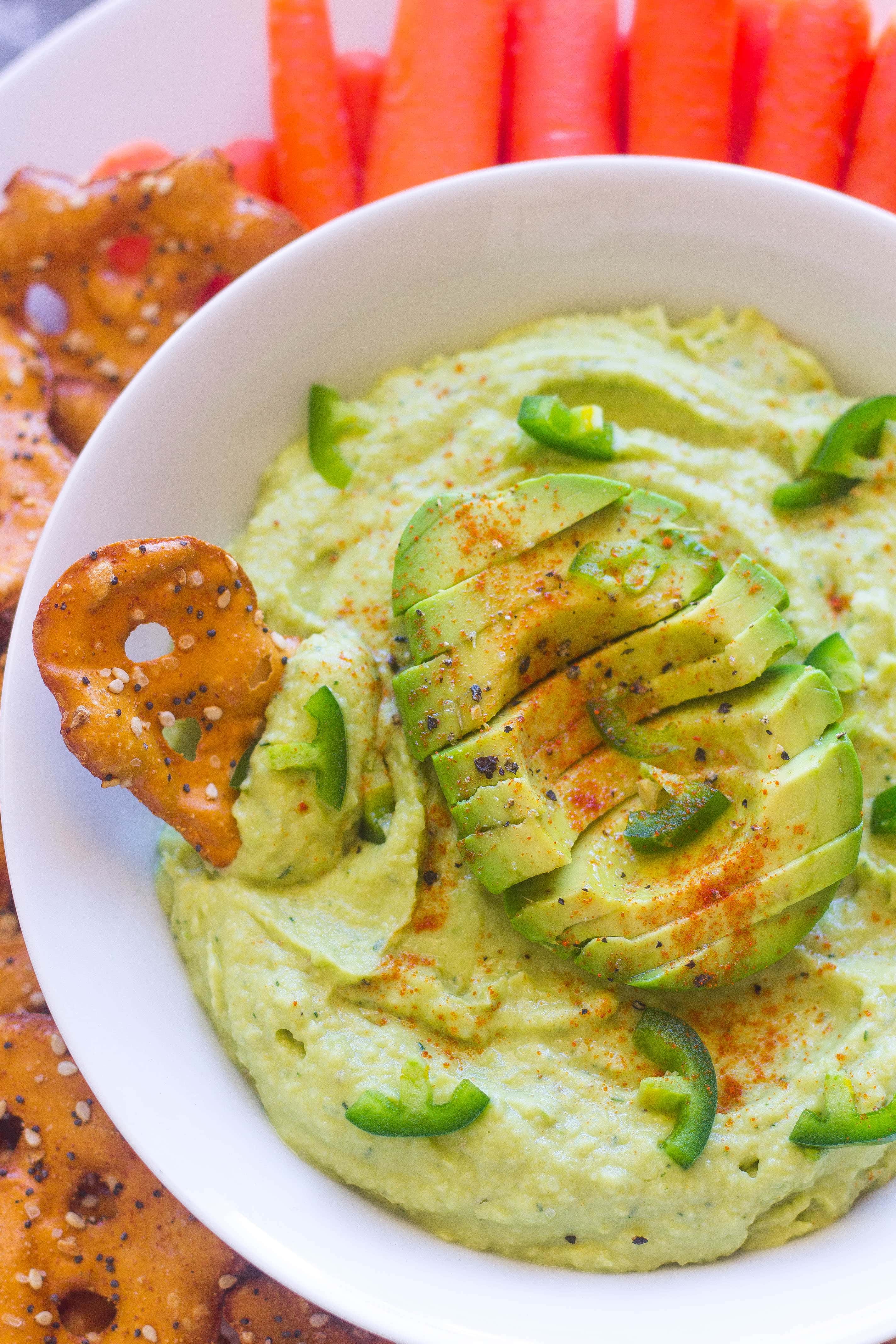 Creamy and Spicy Avocado Hummus