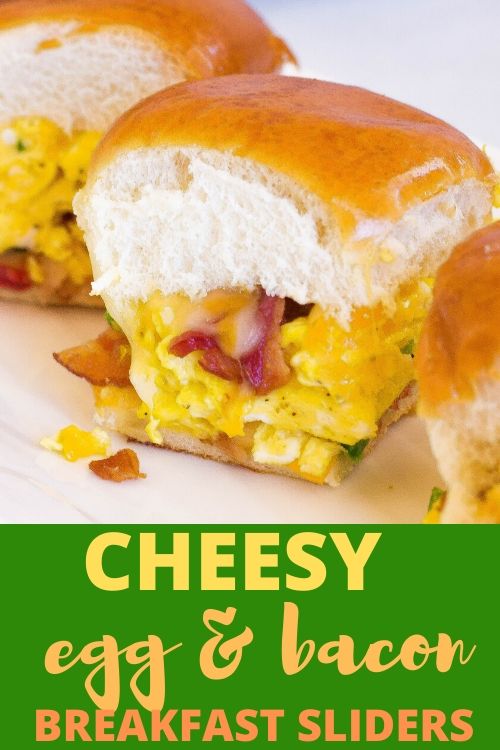 Cheesy Egg & Bacon Breakfast Sliders - Kathryn's Kitchen