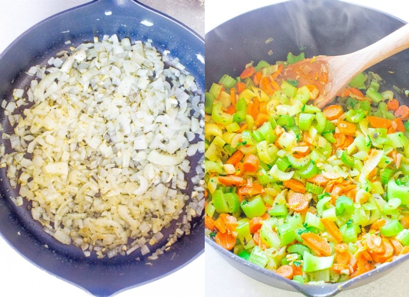 sautéing vegetables