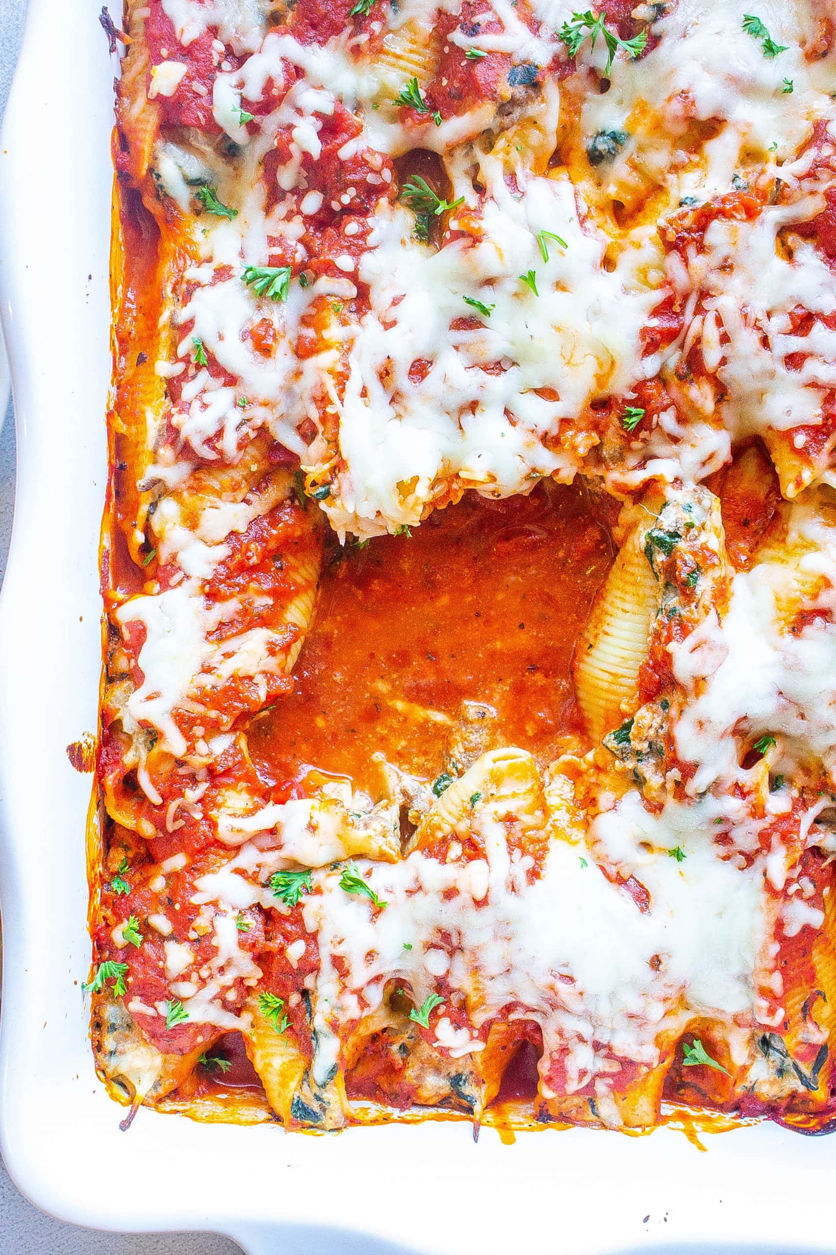 Beef Lasagna Stuffed Shells