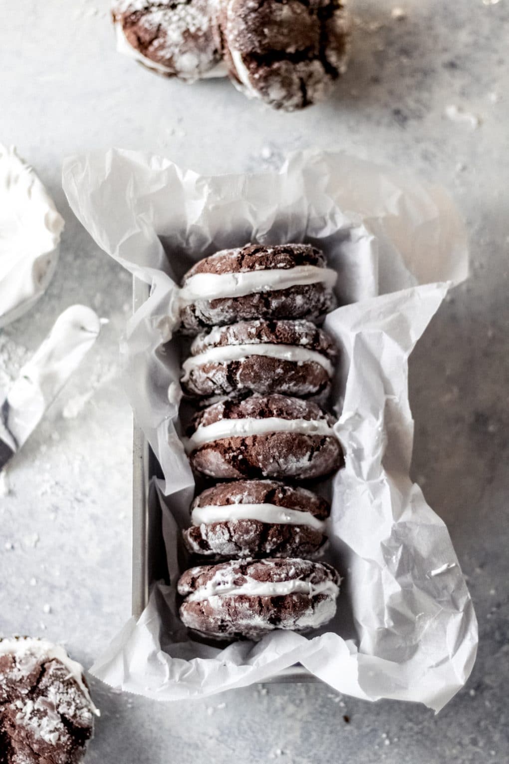 Hot Cocoa Sandwich Cookies 