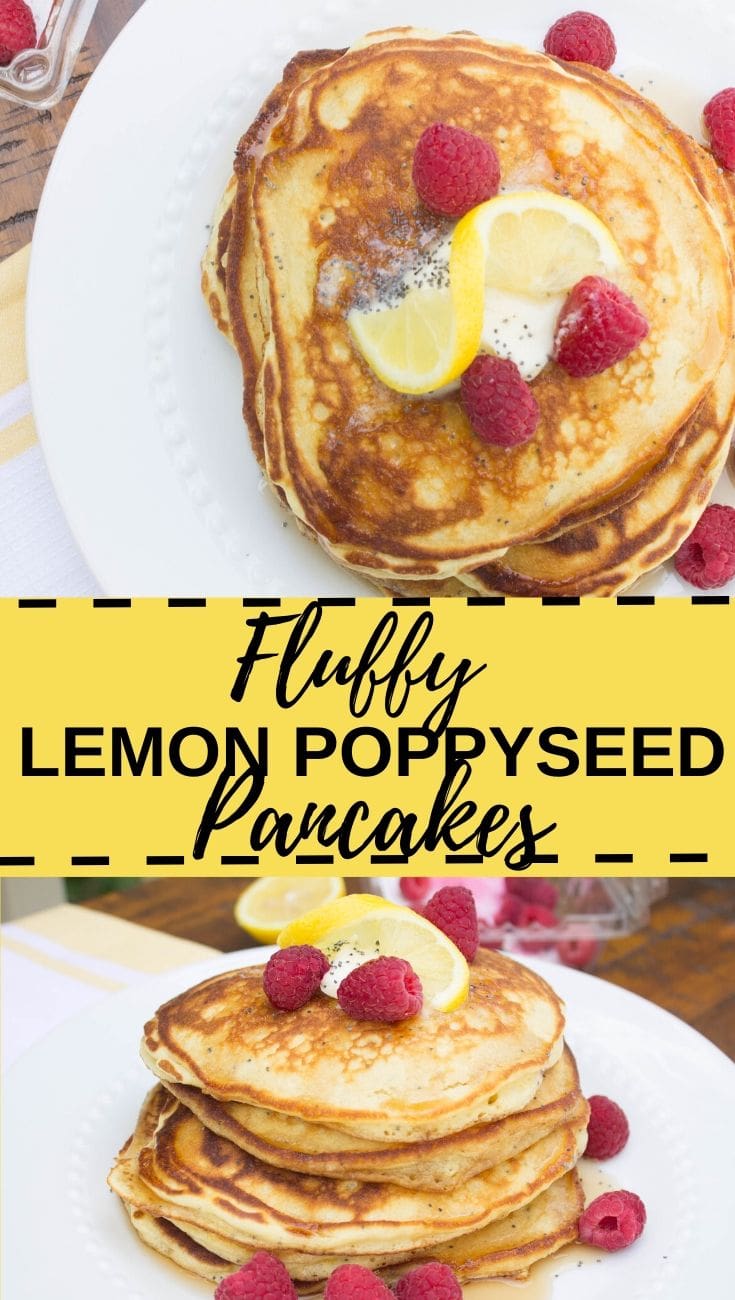 fluffy lemon poppy seed pancakes