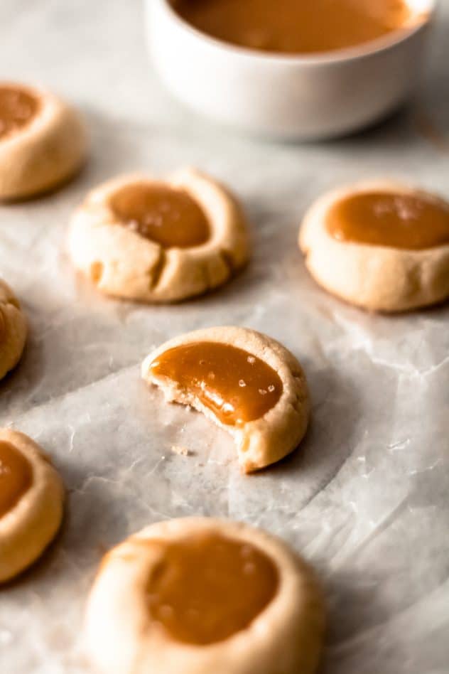 Salted Caramel Thumbprint Cookies