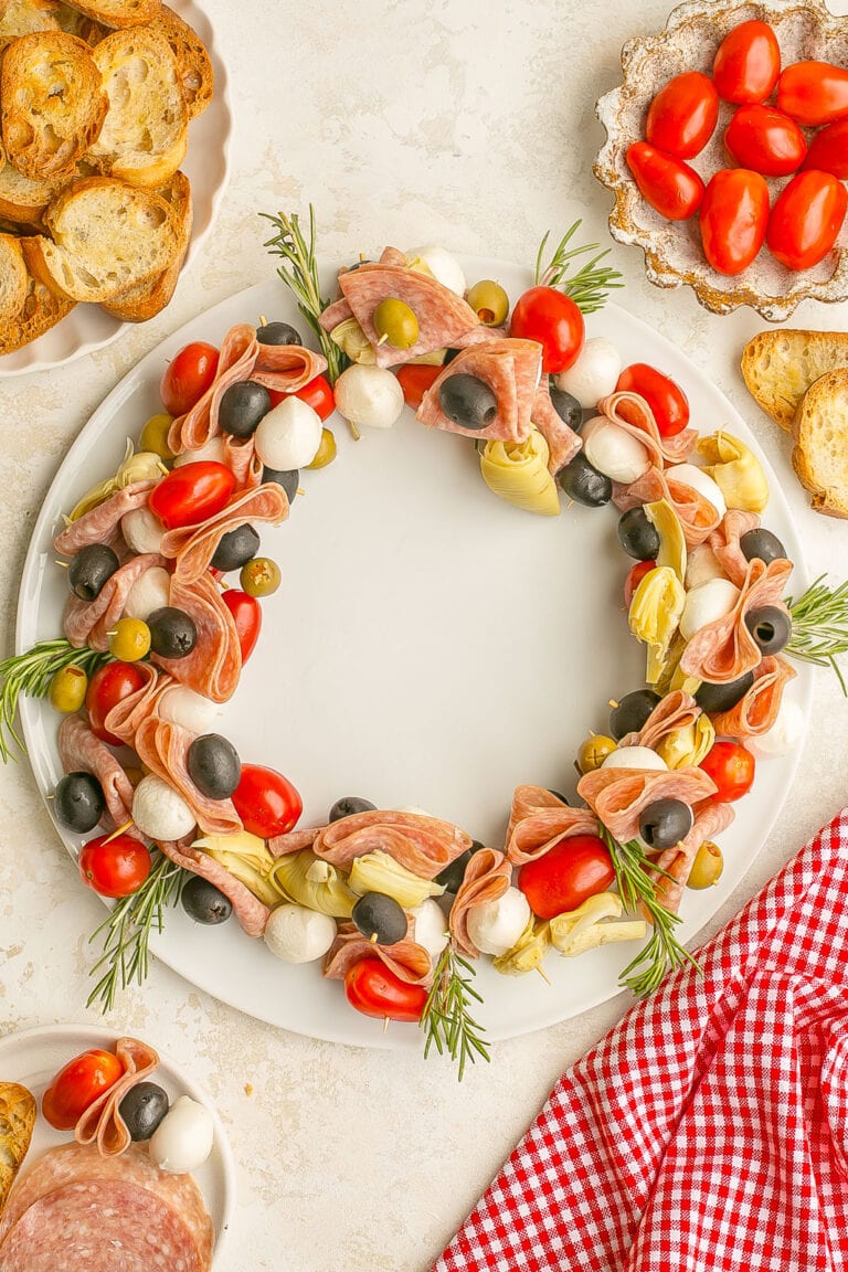 Antipasto Christmas Wreath