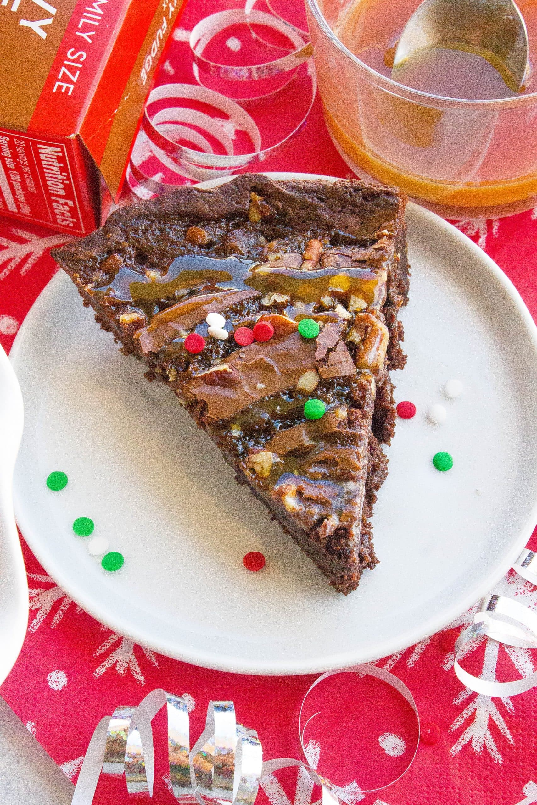 Salted Caramel Brownie Pie