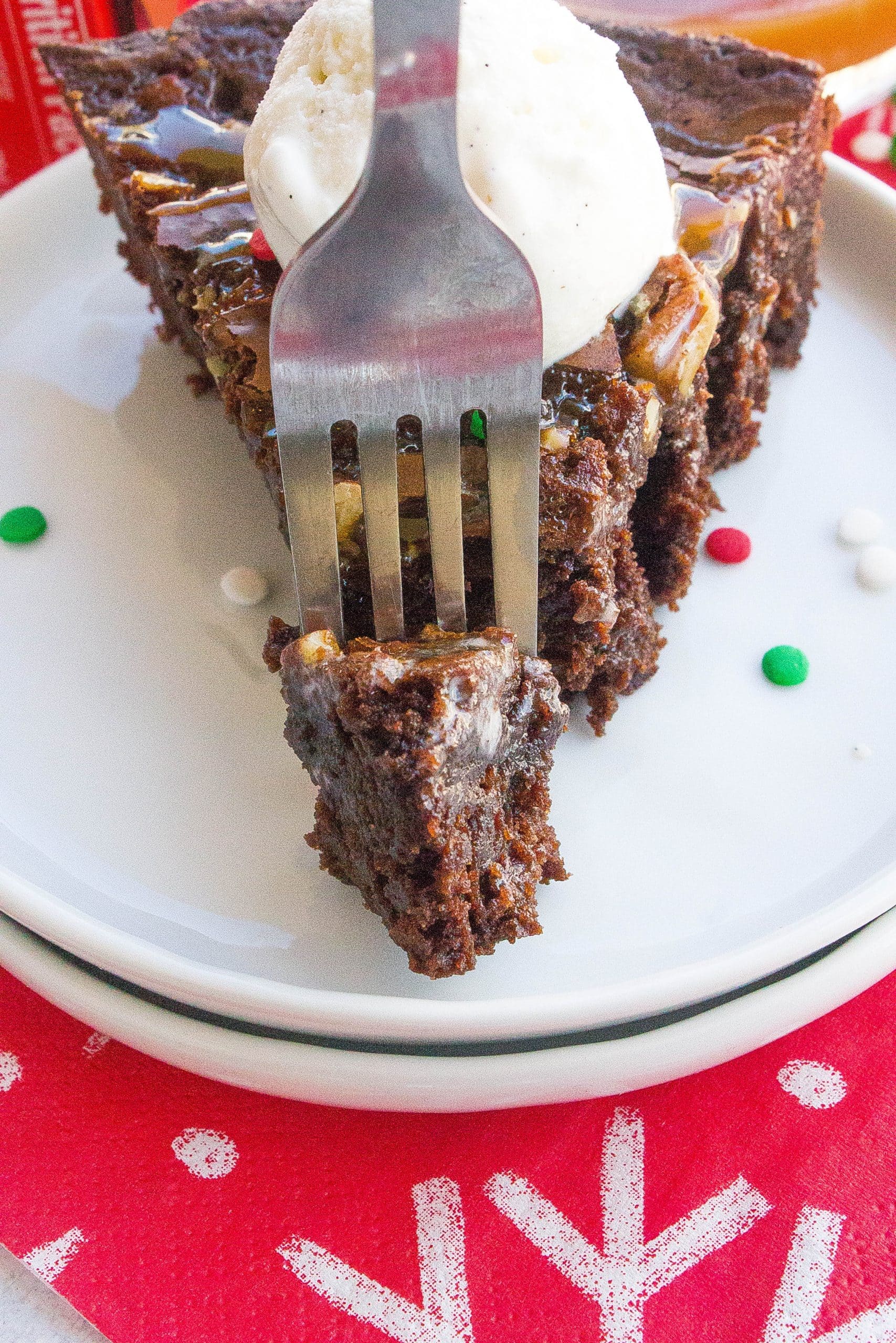 Salted Caramel Brownie Pie