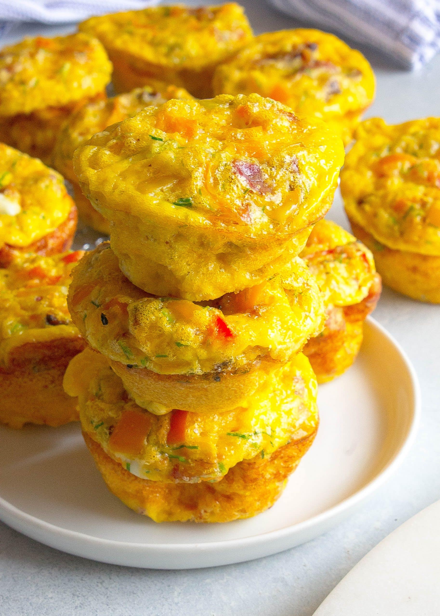 Cheddar Chive Egg Bites {High Protein, Low Carb}