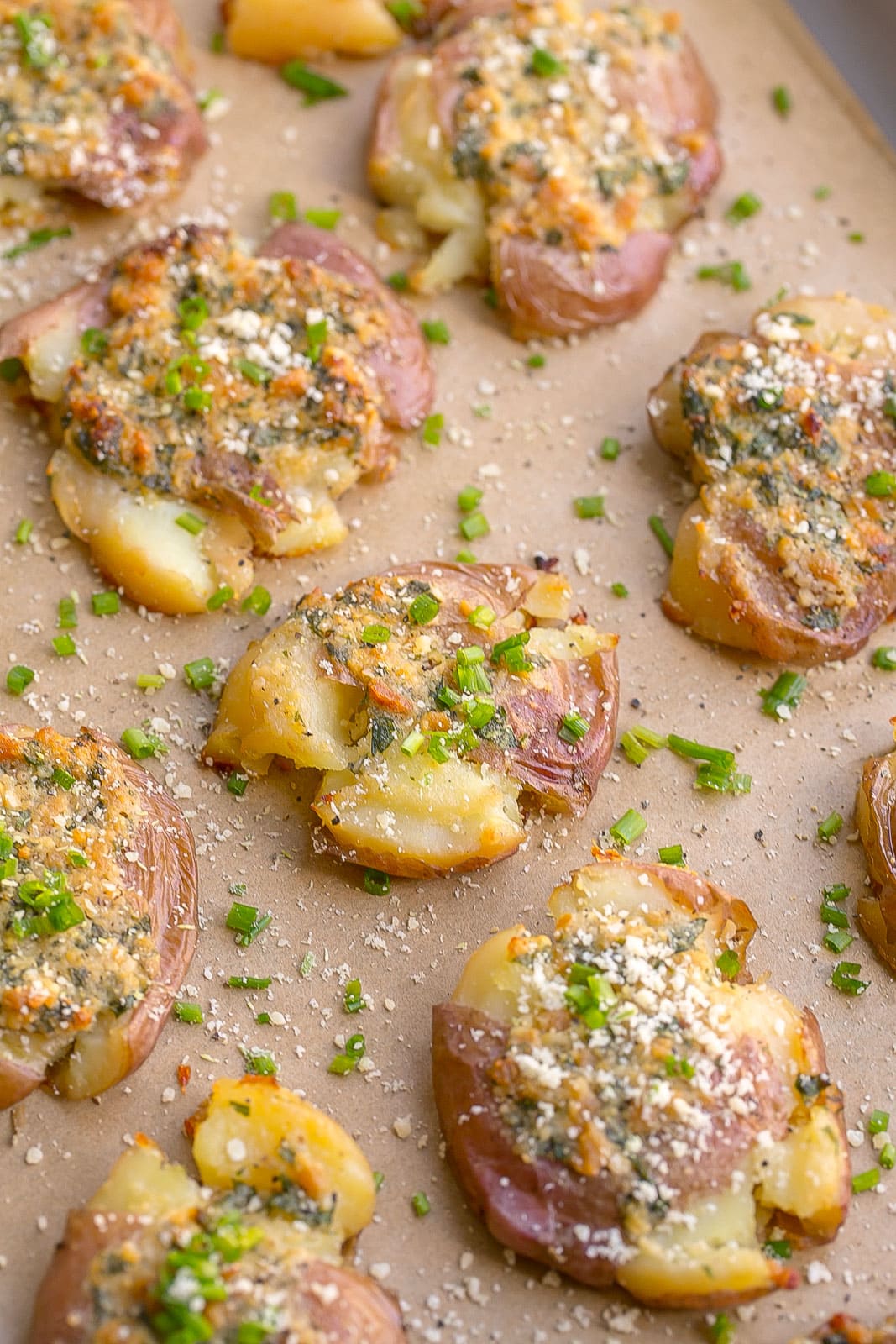 Parmesan cheese smashed potatoes.