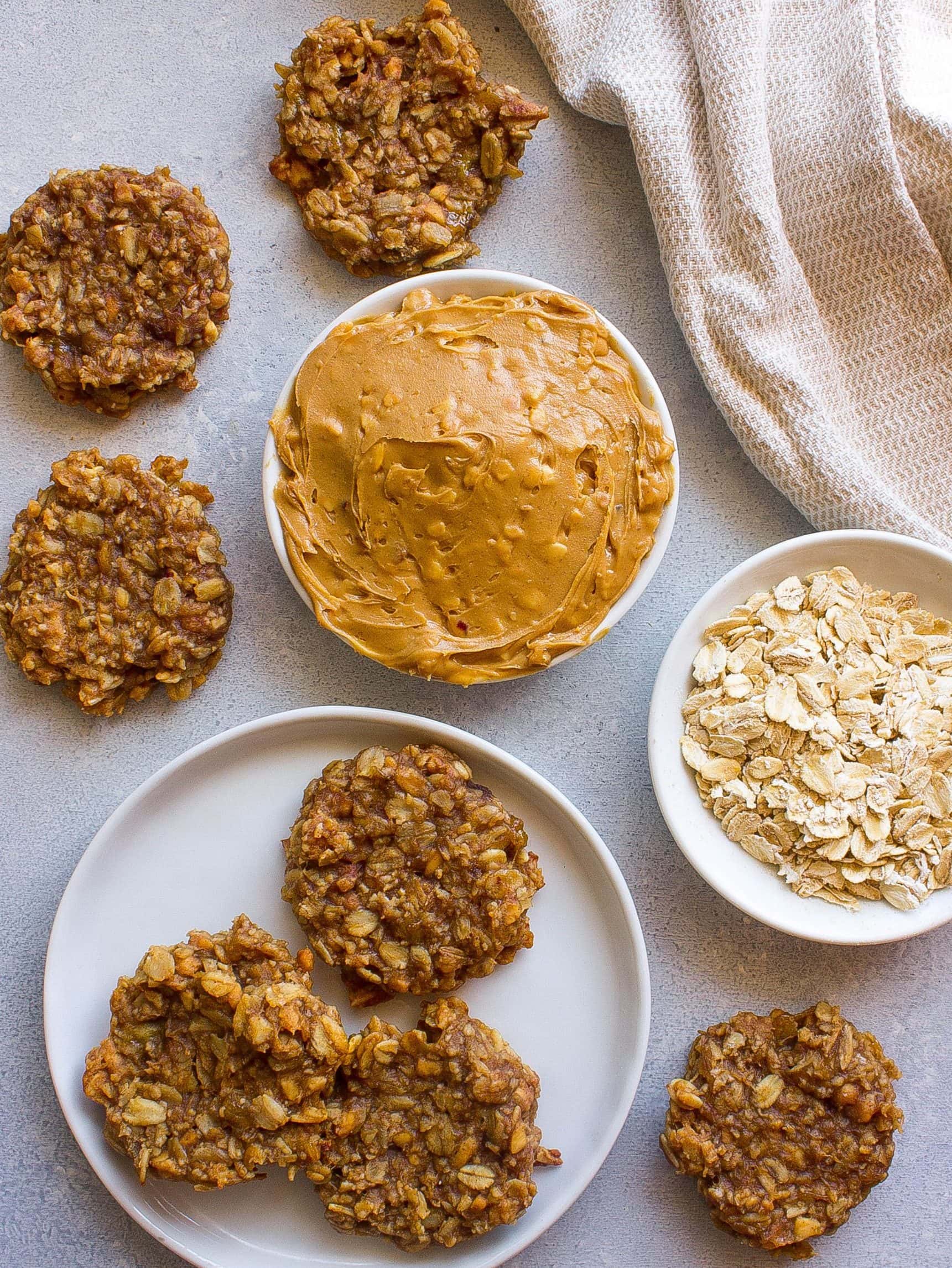Healthy Peanut Butter Oatmeal Cookies