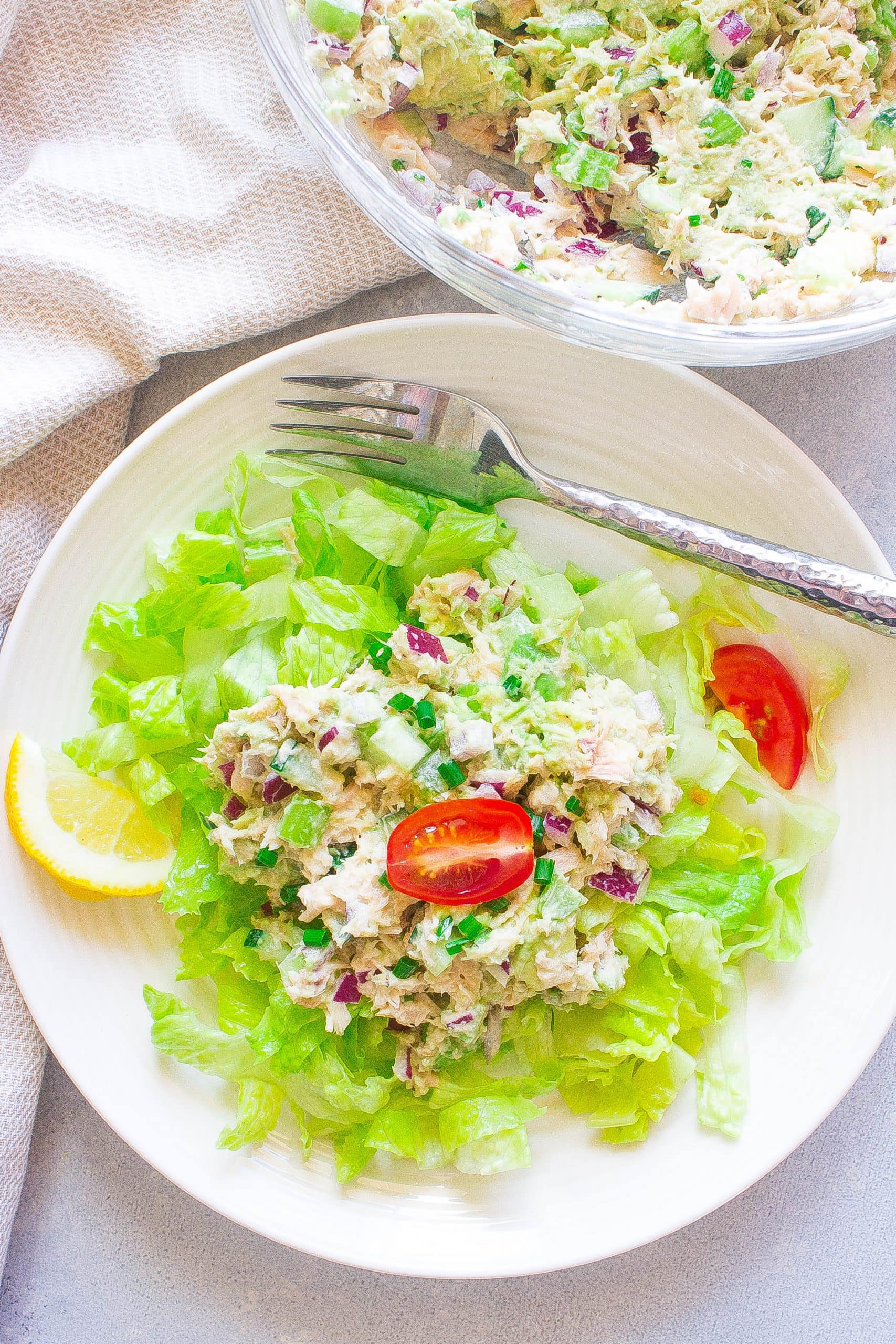 Tuna Salad on Greens