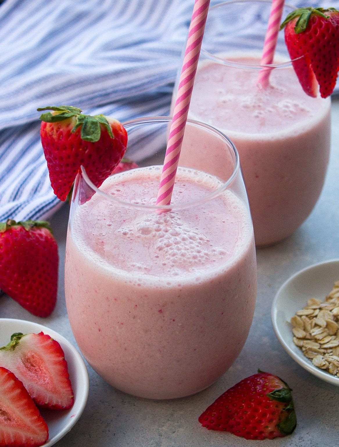 Strawberry Shortcake Protein Smoothie - Kathryn's Kitchen