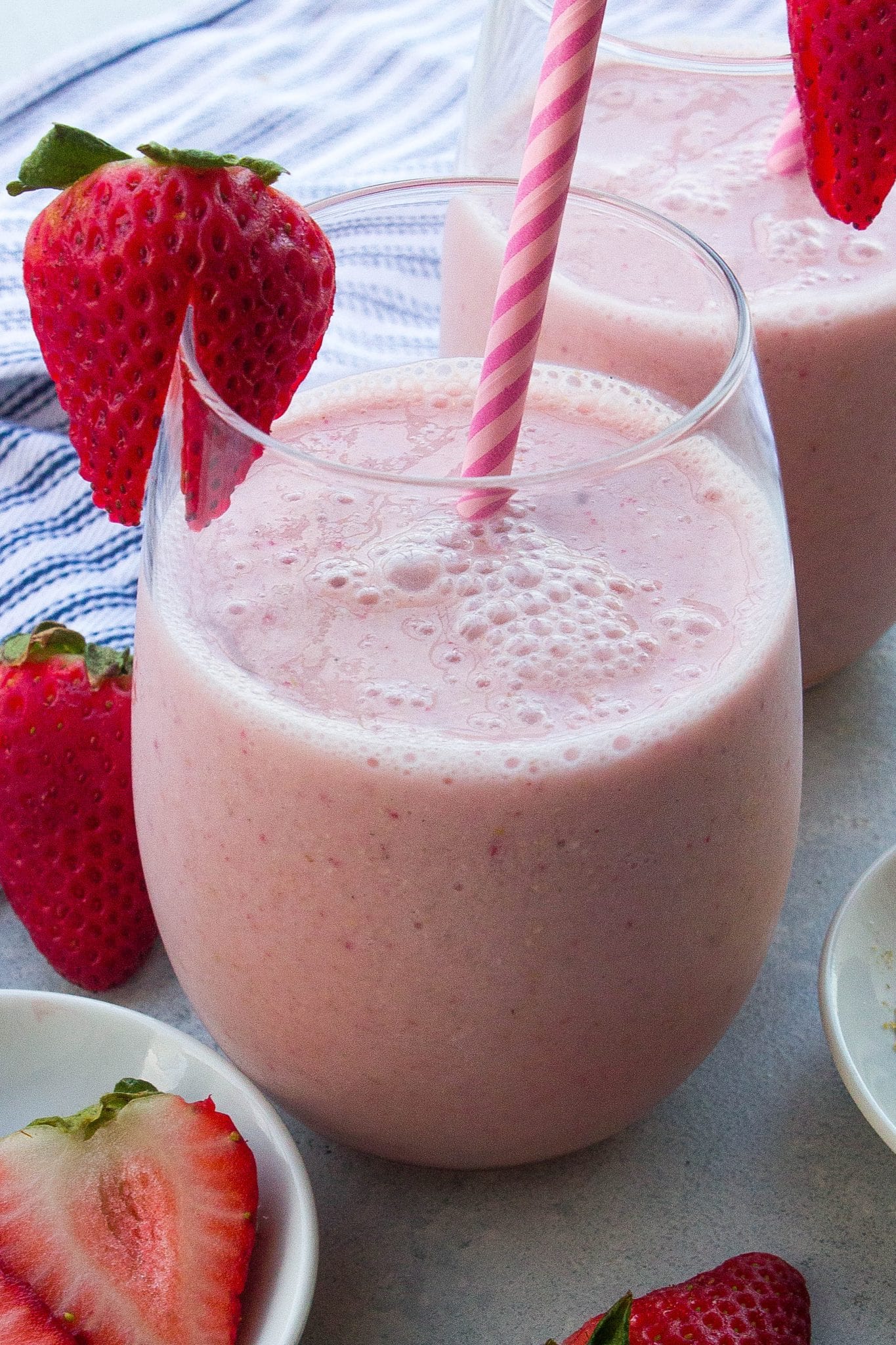 Strawberry Shortcake Protein Smoothie - Kathryn's Kitchen