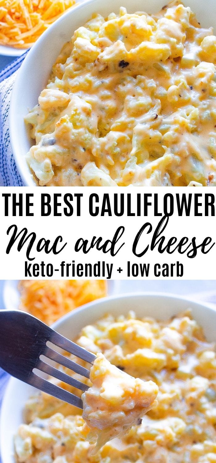 Cauliflower Mac and Cheese recipe for pinterest 