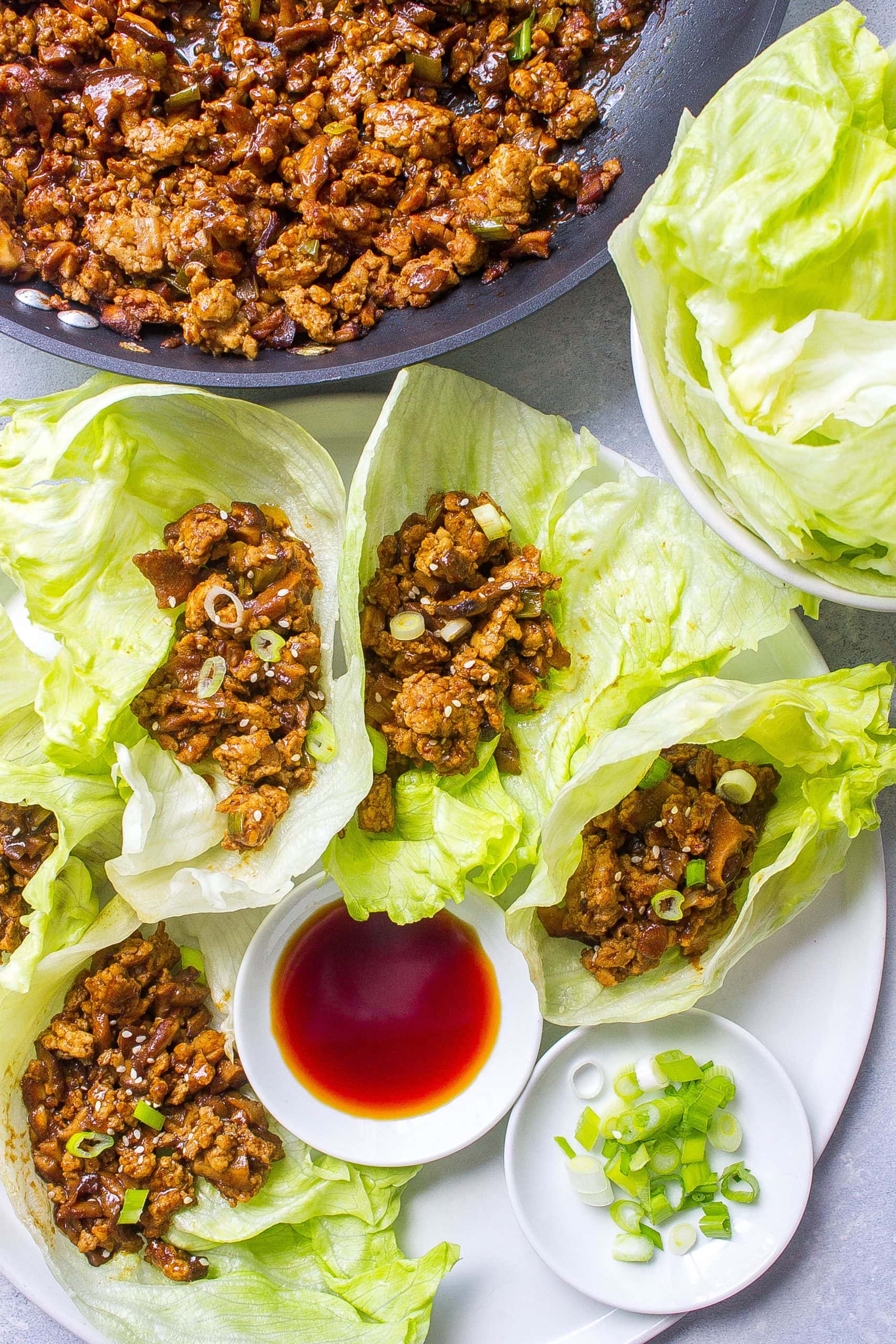 Healthy and easy copycat PF Chang's Chicken Lettuce Wraps 