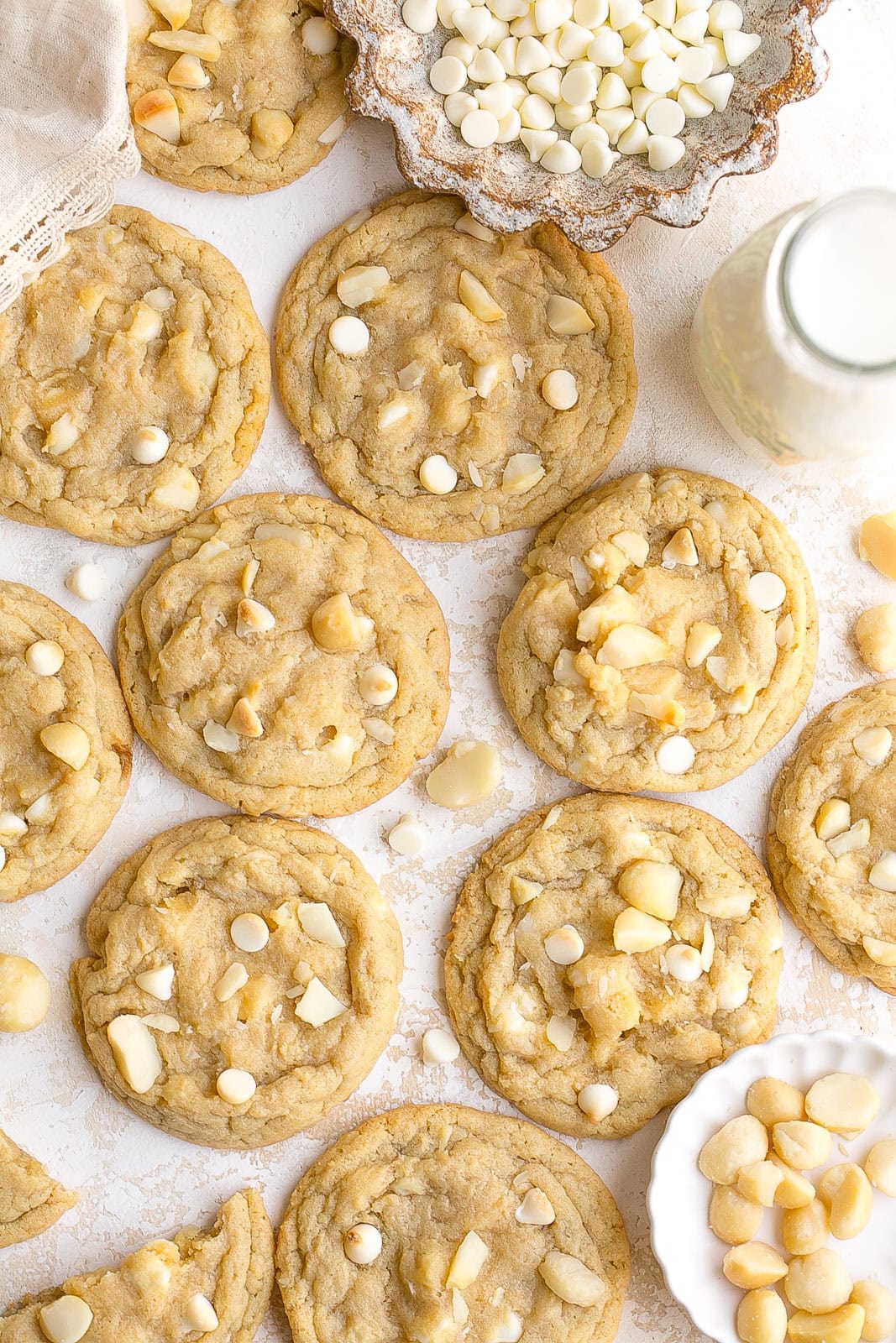 White Chocolate Macadamia Nut Cookies.