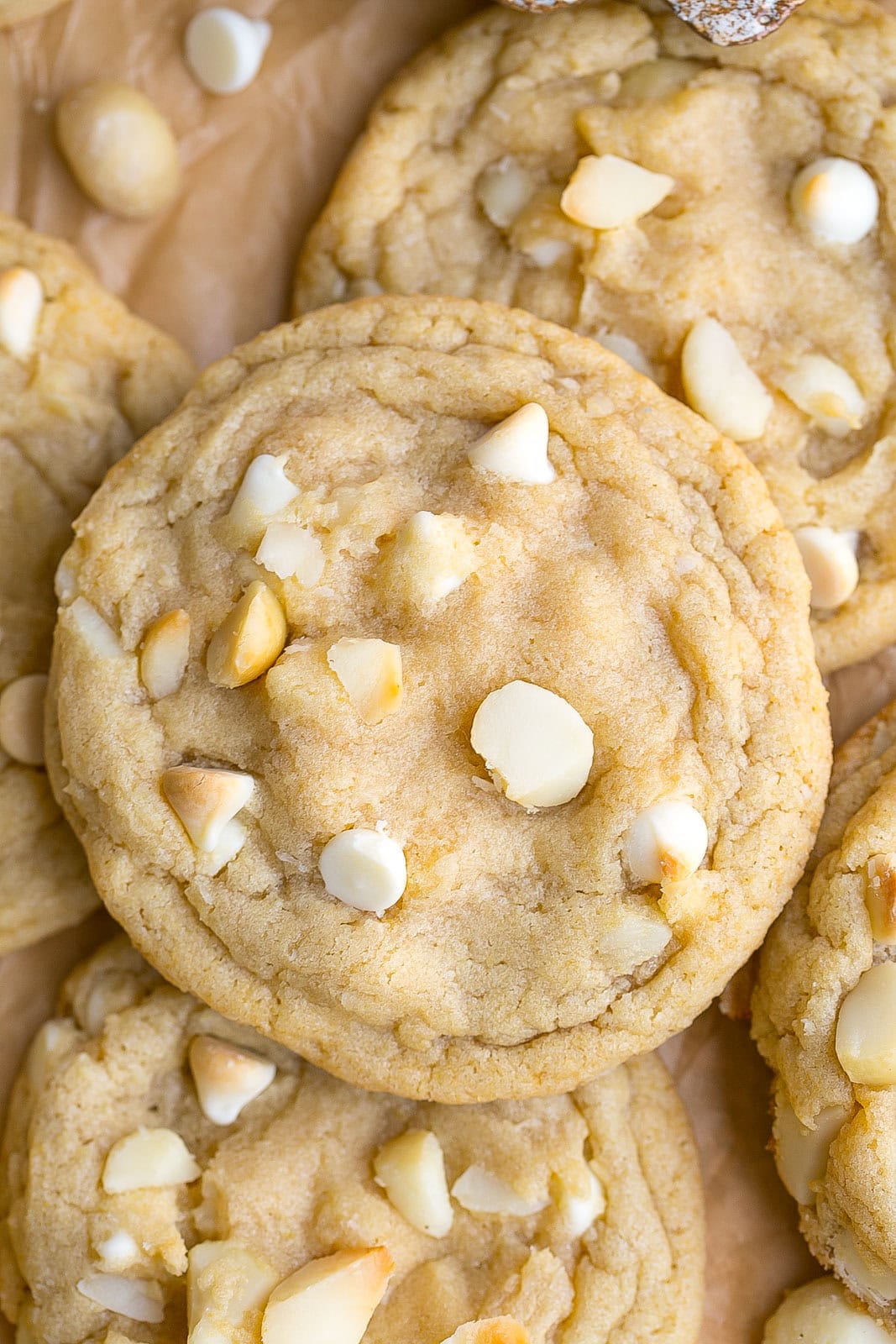 White Chocolate and Macadamia Nut Cookies.