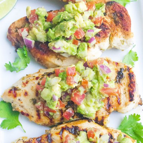 Cilantro Lime Chicken with Avocado Salsa - Kathryn's Kitchen