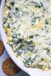 Baked Spinach Artichoke Dip (Healthy Version)