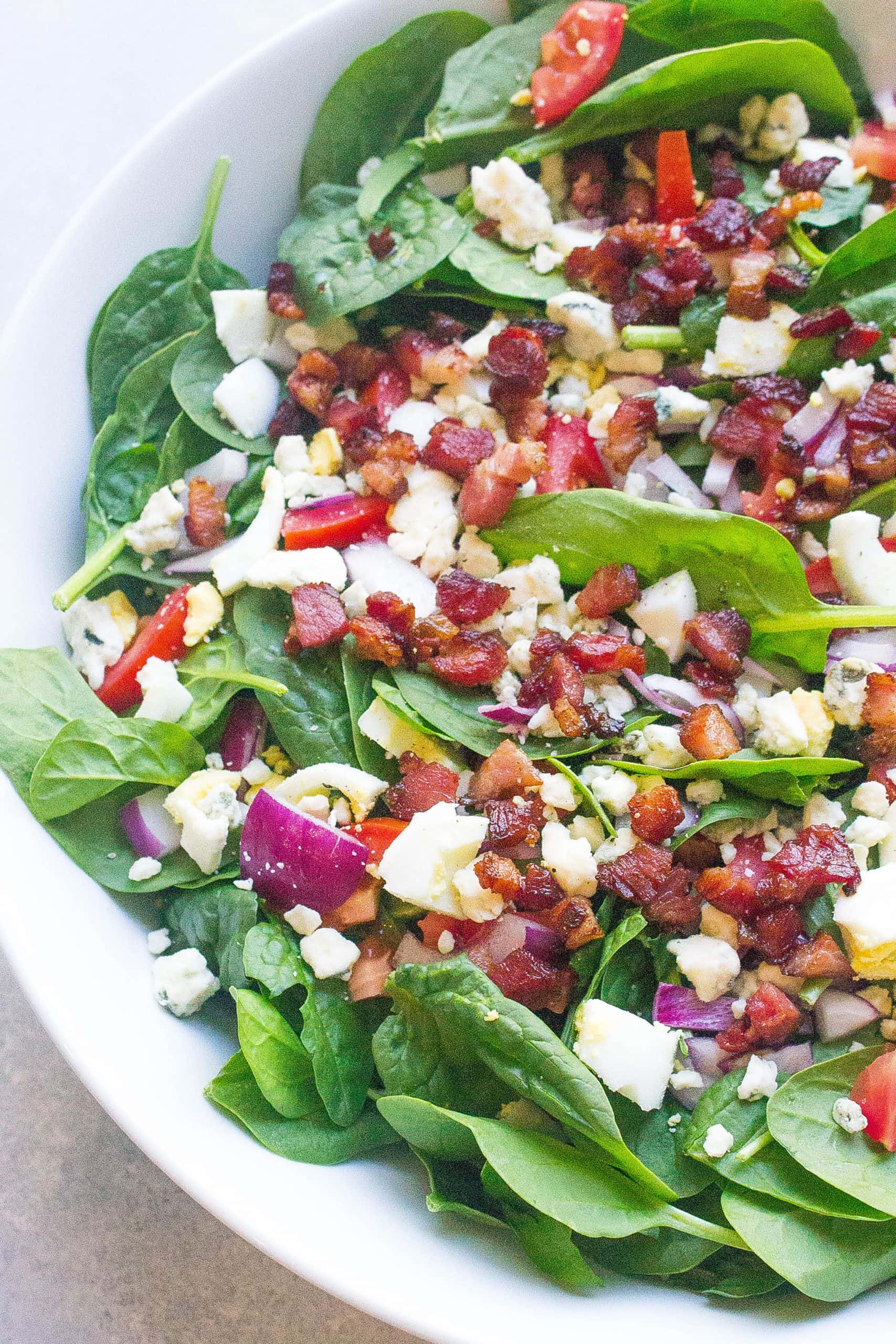 Bacon Salad with spinach