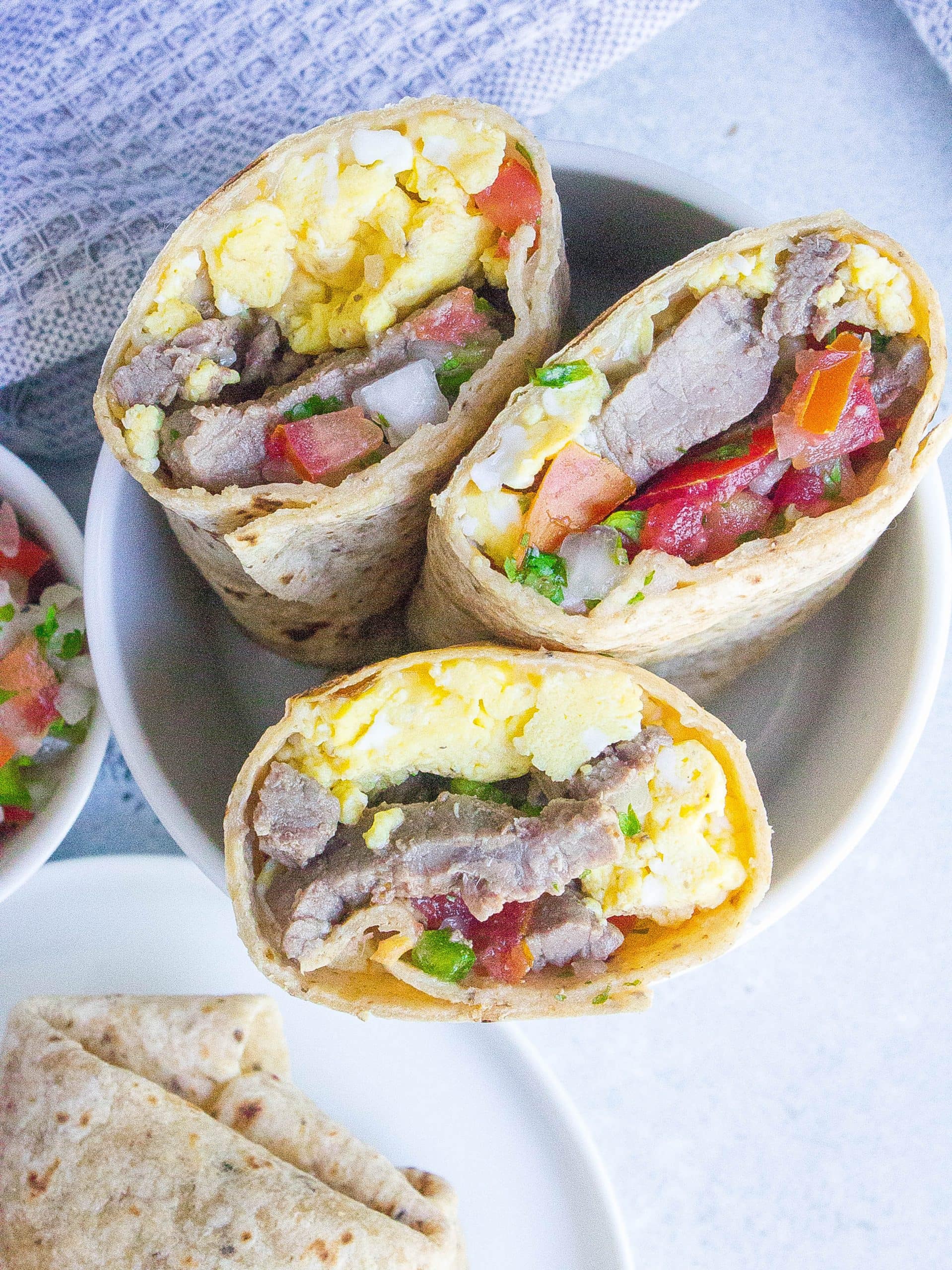 Steak and Egg Breakfast Burritos