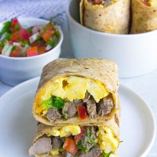 Steak and Egg Breakfast Burritos - Kathryn's Kitchen