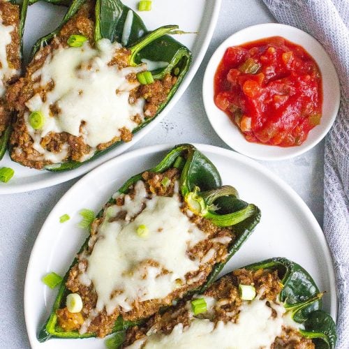Beef Stuffed Poblano Peppers - Kathryn's Kitchen