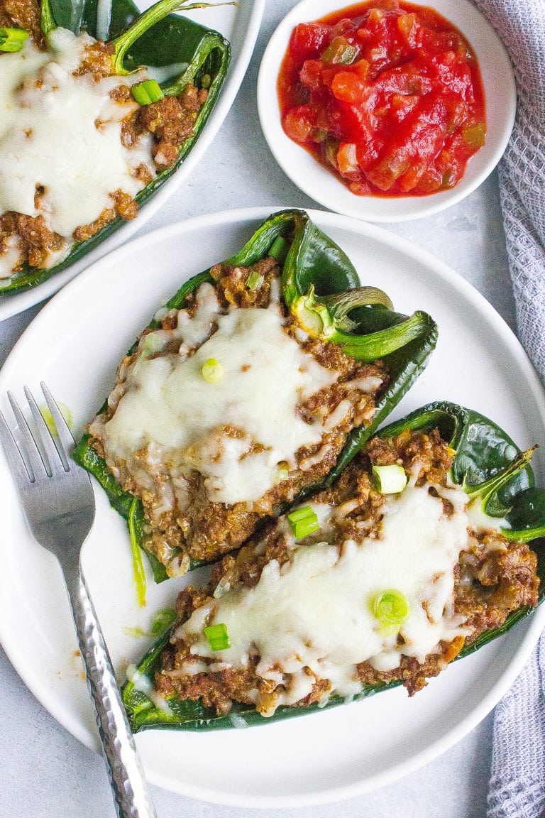 Beef Stuffed Poblano Peppers - Kathryn's Kitchen