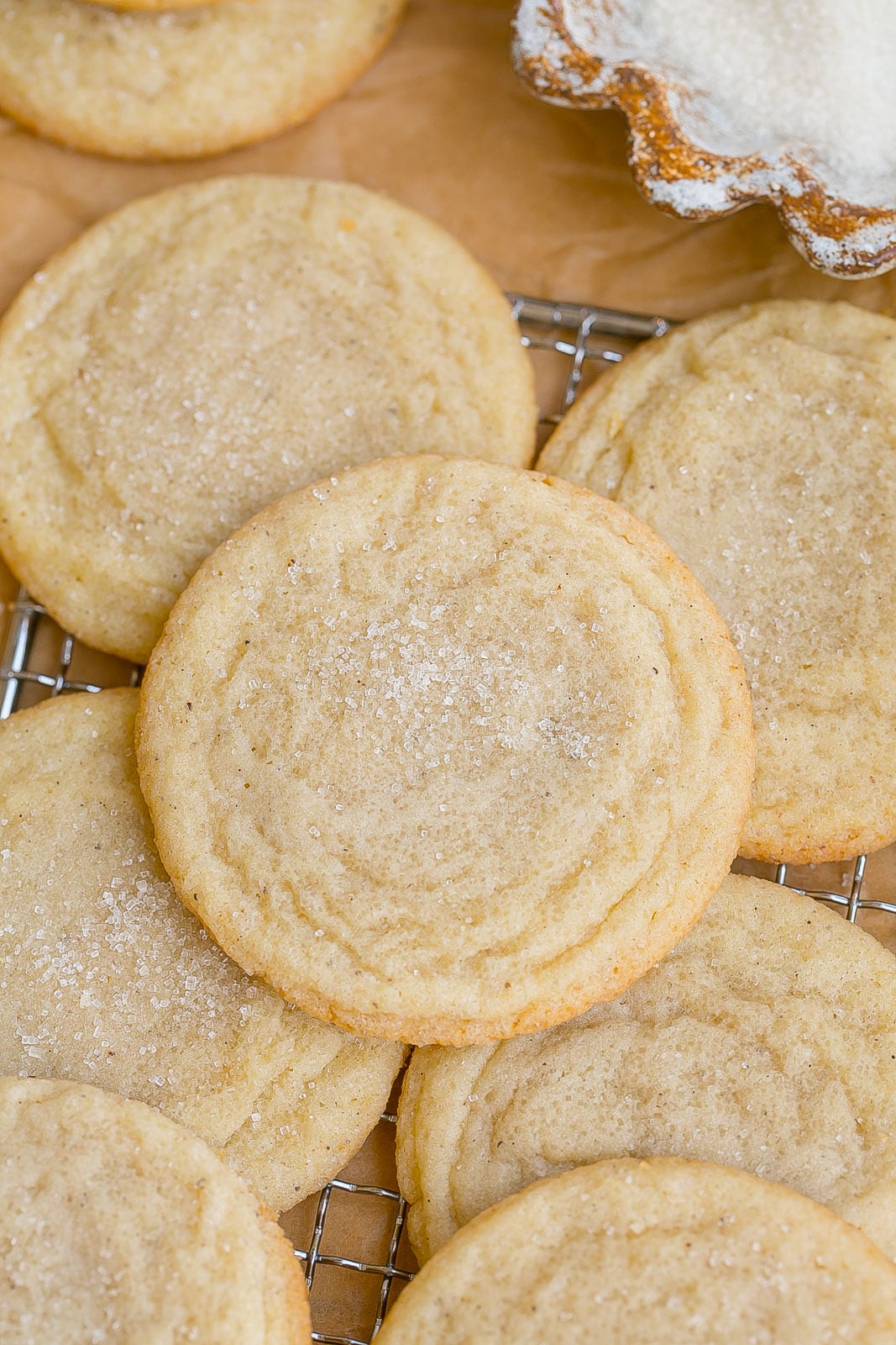 Vanilla Bean Cookie with sugar on top.