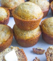 Healthy Banana Nut Muffins