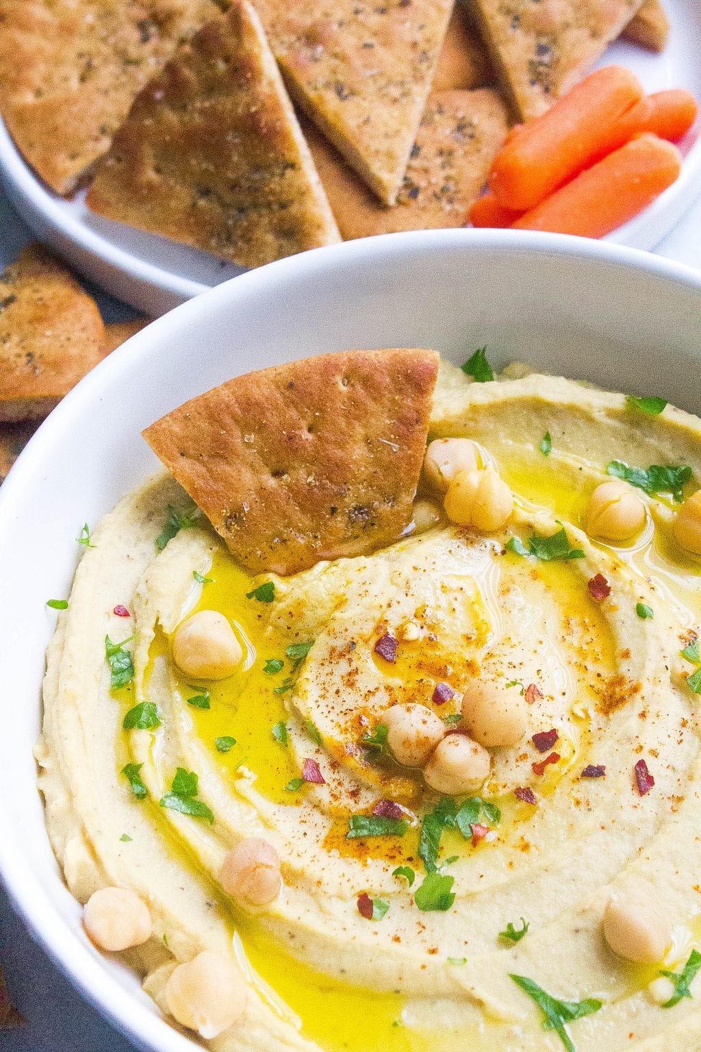 Roasted Garlic Hummus - Kathryn's Kitchen