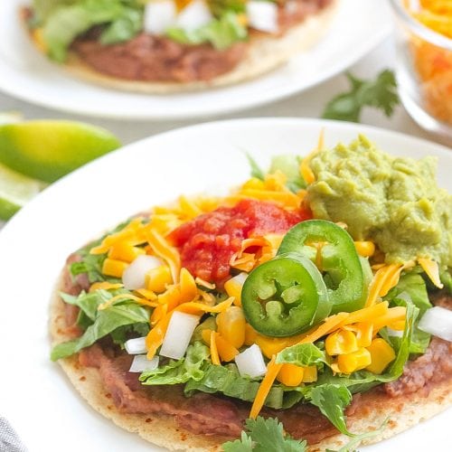 Crispy Baked Veggie Tostada (made in 15 minutes)- Kathryn 's Kitchen