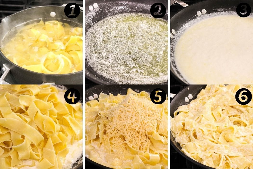 steps to make Creamy Chicken Alfredo Pappardelle