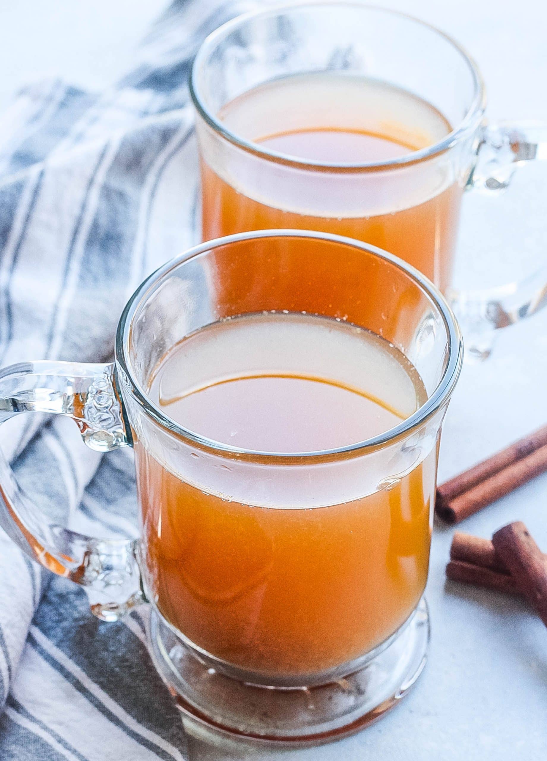 Caramel Apple Cider in a mug without whipped cream